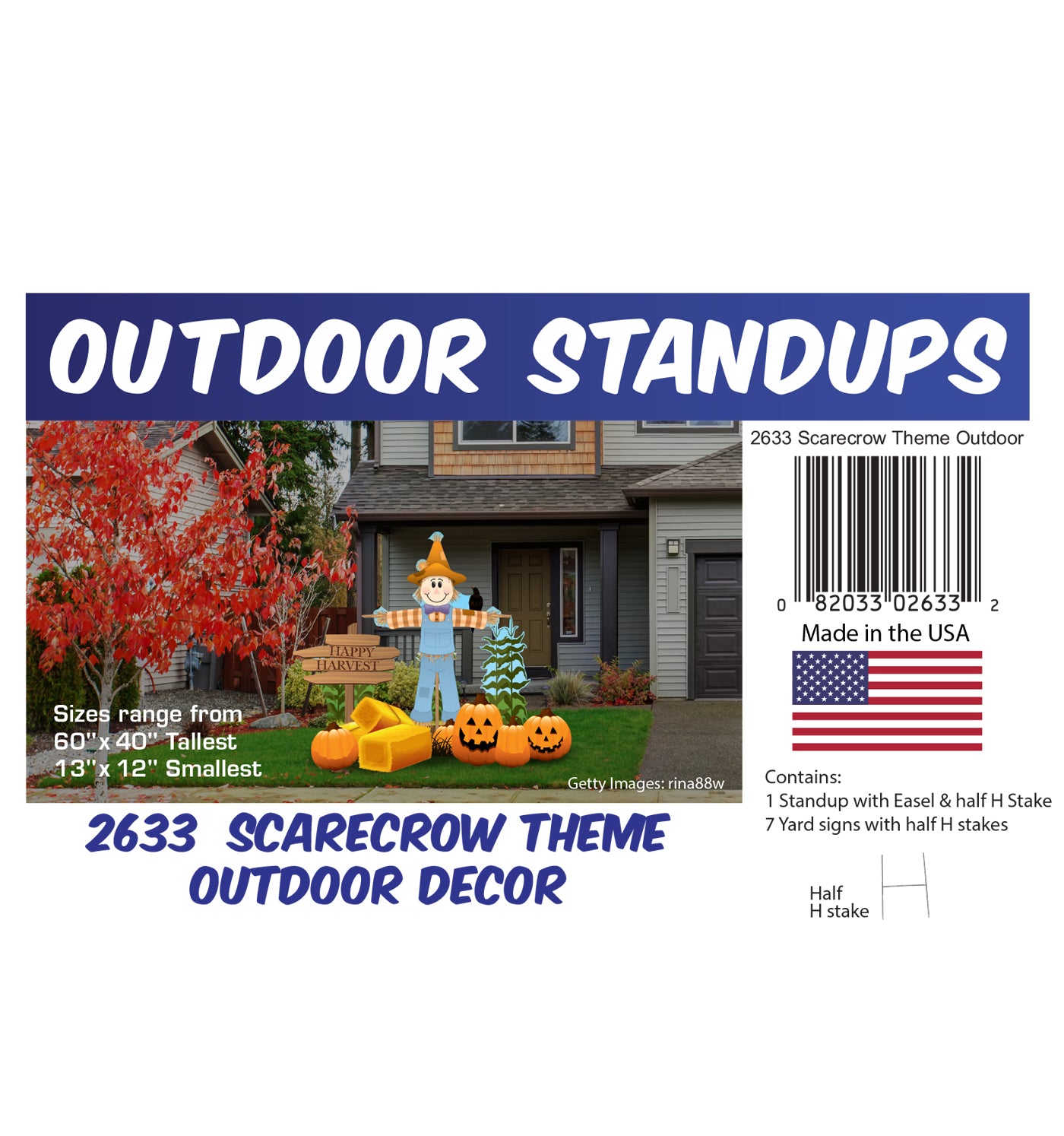 Scarecrow Theme Outdoor Cardboard Cutout