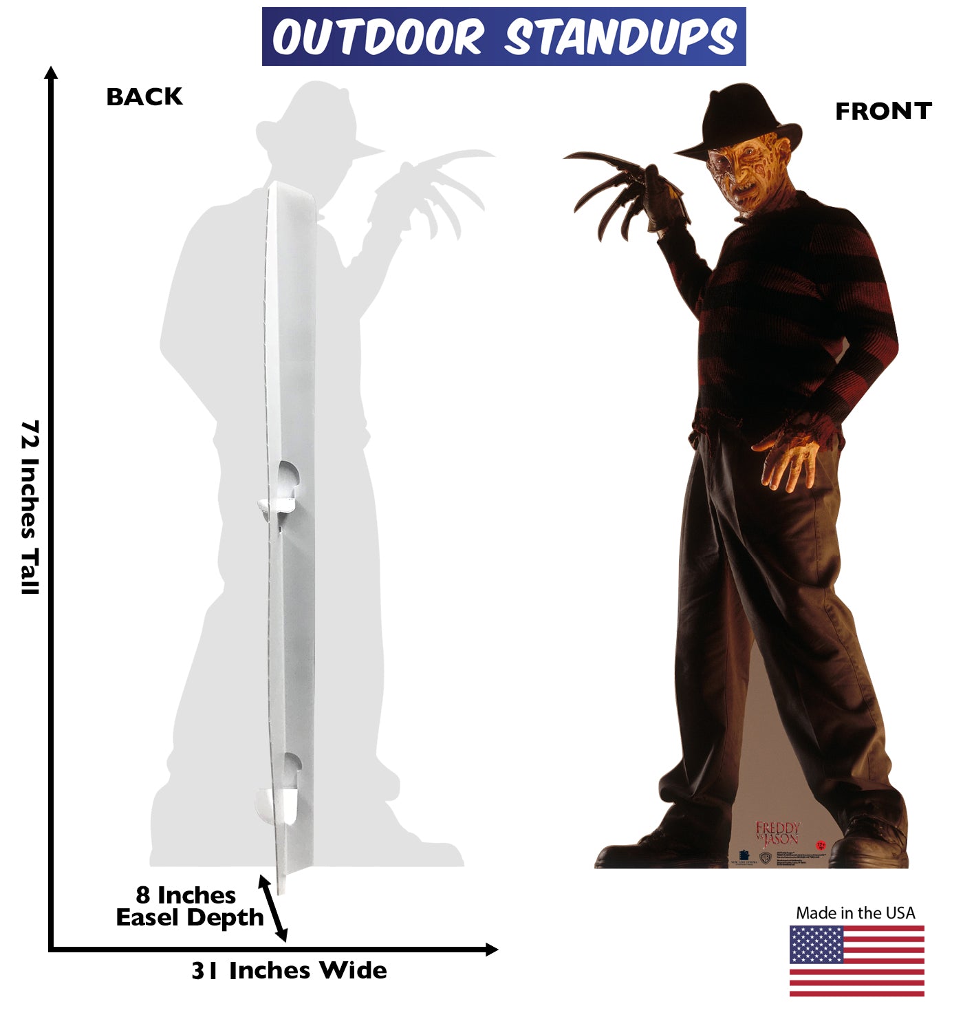 Freddy Krueger Outdoor Coroplast Cutout