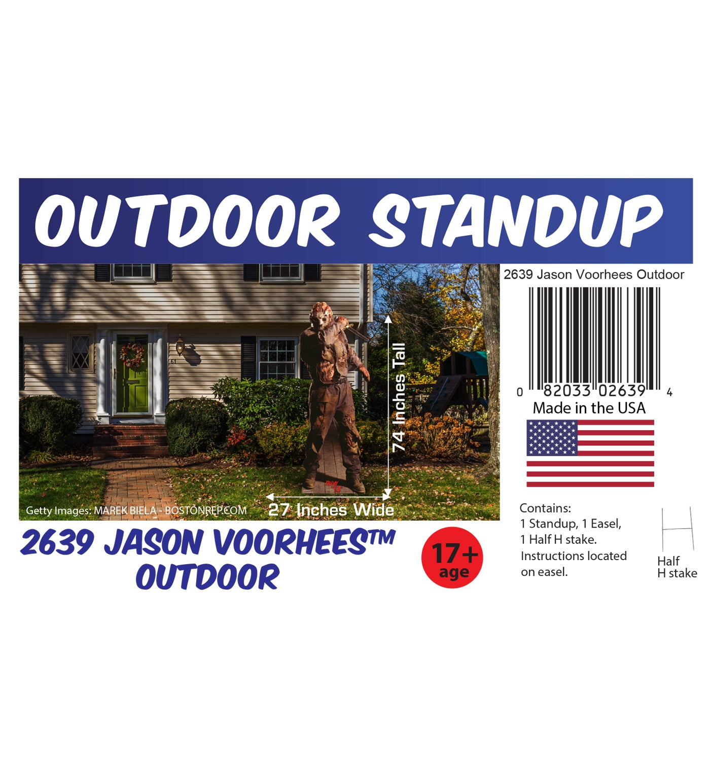 Jason Voorhees Life-Size Outdoor Coroplast Cutout