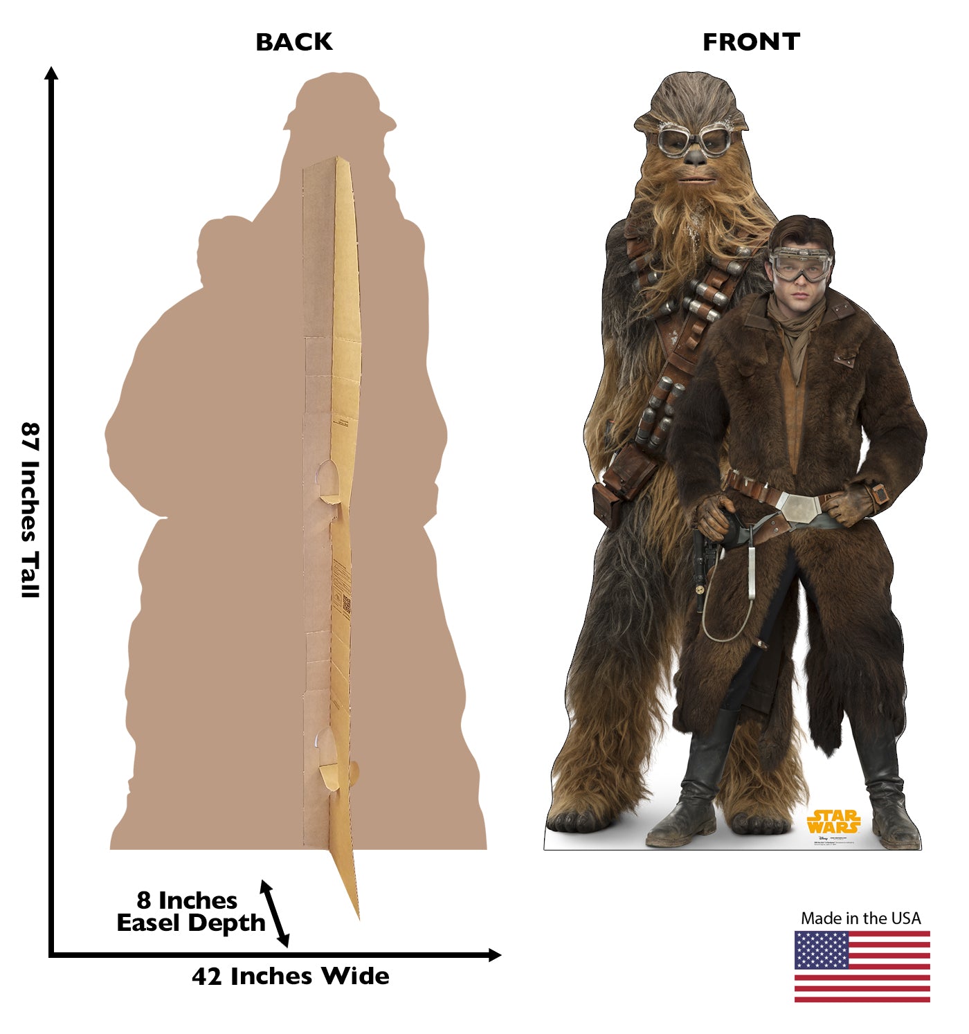 Life-Size Han Solo and Chewbacca Cardboard Cutout - All Cutouts