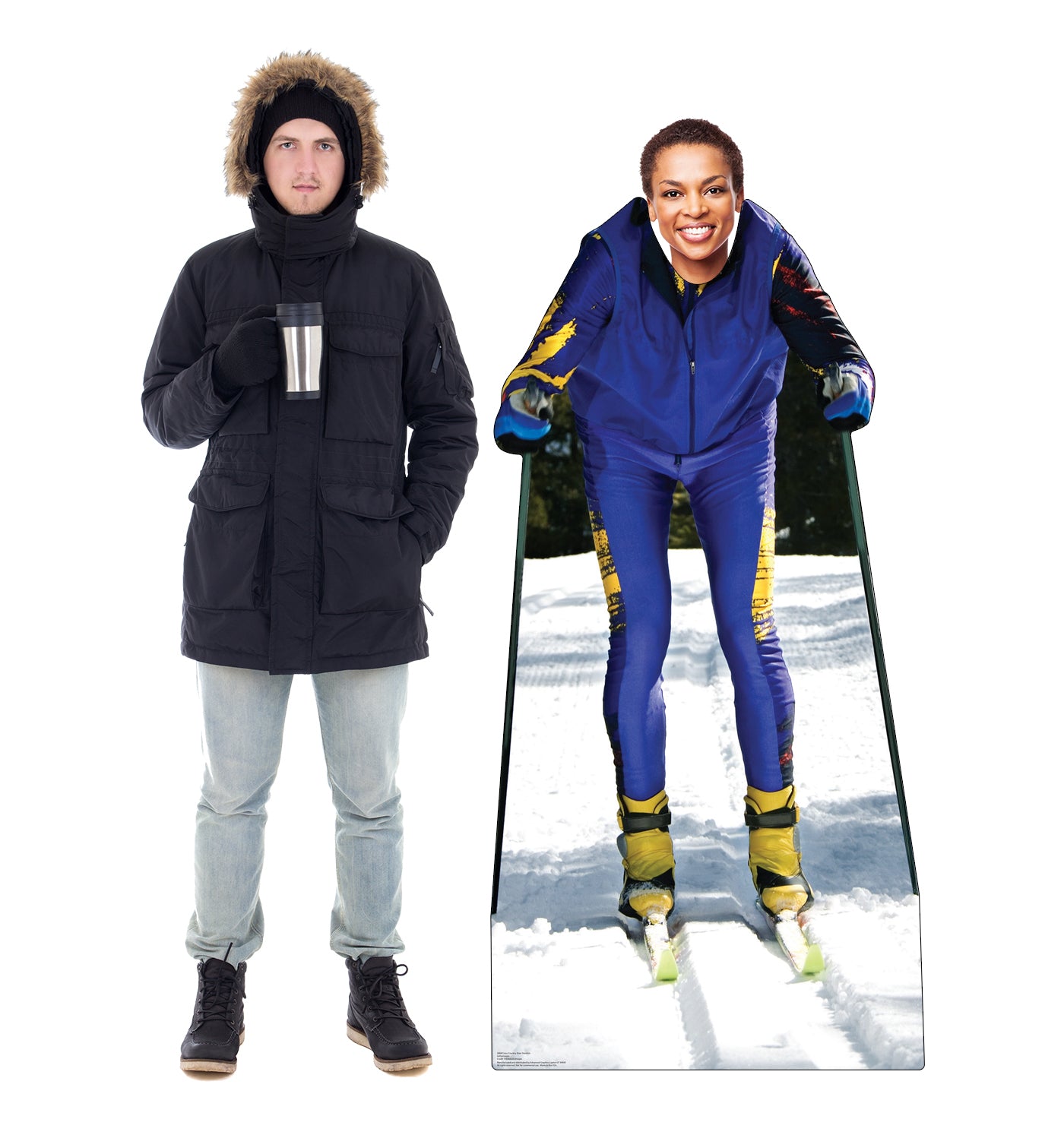 Life-Size Cross Country Skier Stand-In Cardboard Cutout - All Cutouts