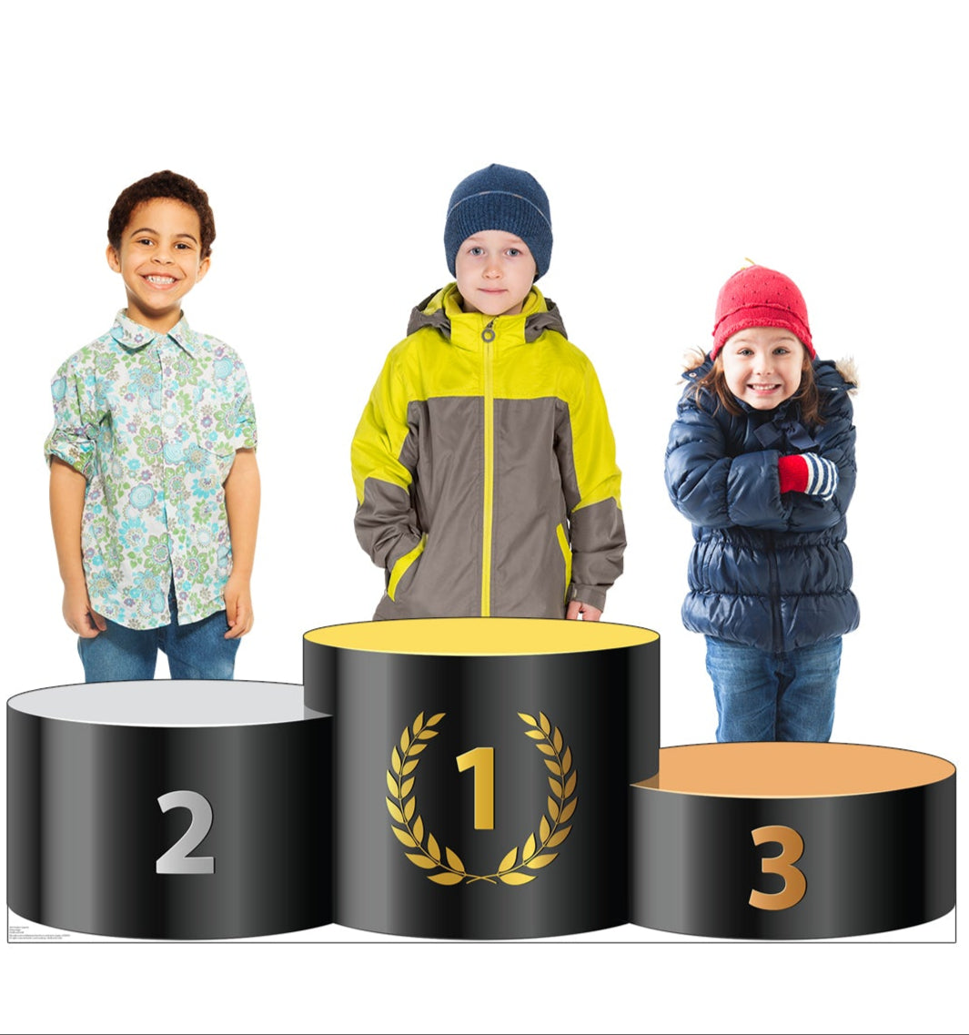 Life-Size Winners Podium Stand-In Cardboard Cutout - All Cutouts