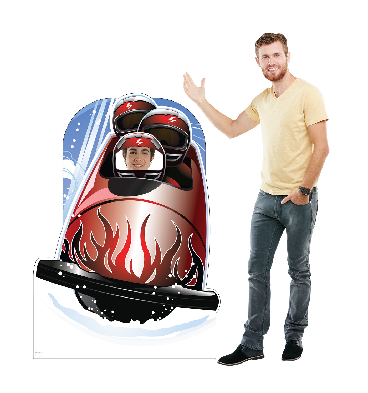 Life-Size Bobsled Stand-In Cardboard Cutout - All Cutouts