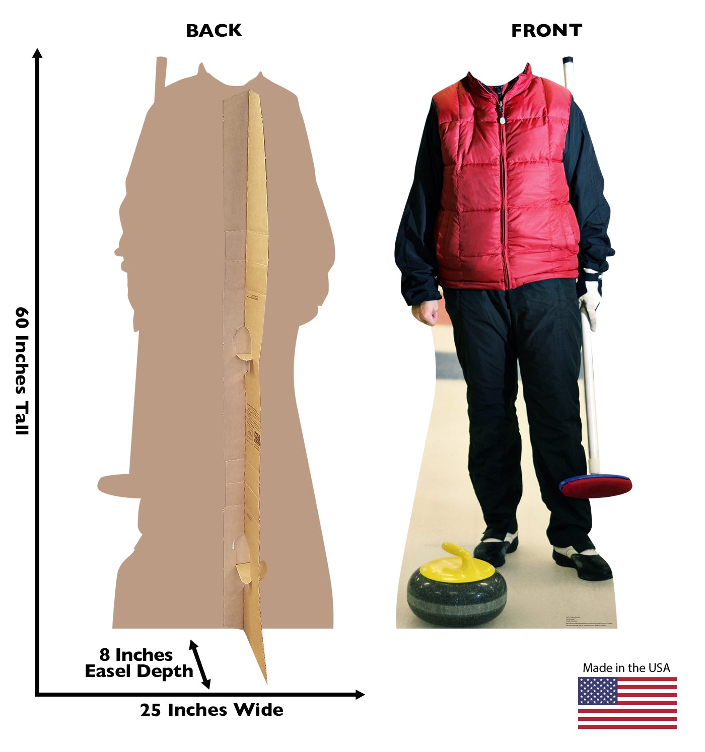 Life-Size Curling Stand-In Cardboard Cutout - All Cutouts