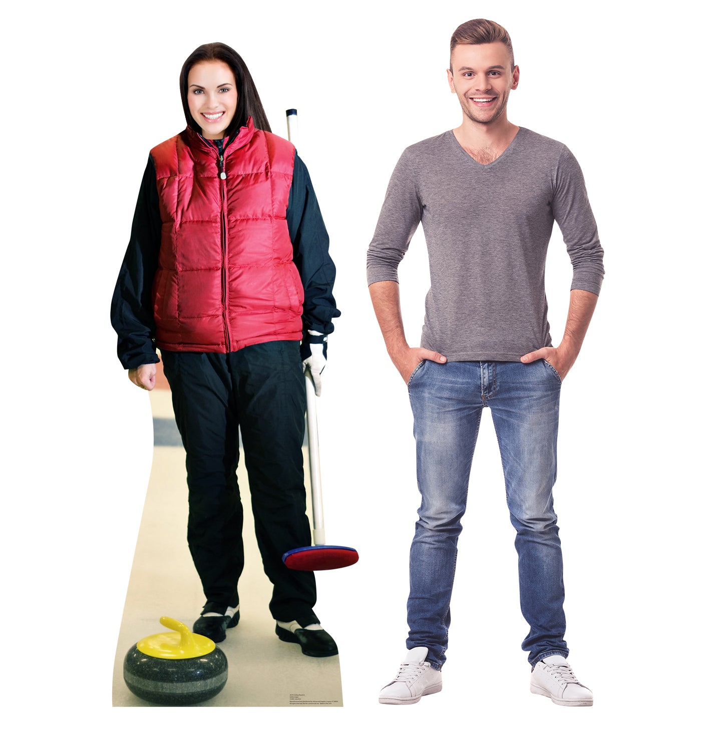 Life-Size Curling Stand-In Cardboard Cutout - All Cutouts