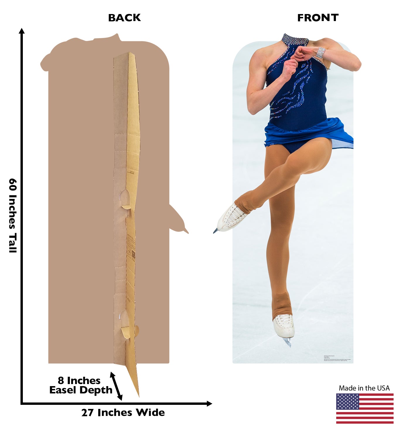 Life-Size Figure Skater Stand-In Cardboard Cutout - All Cutouts