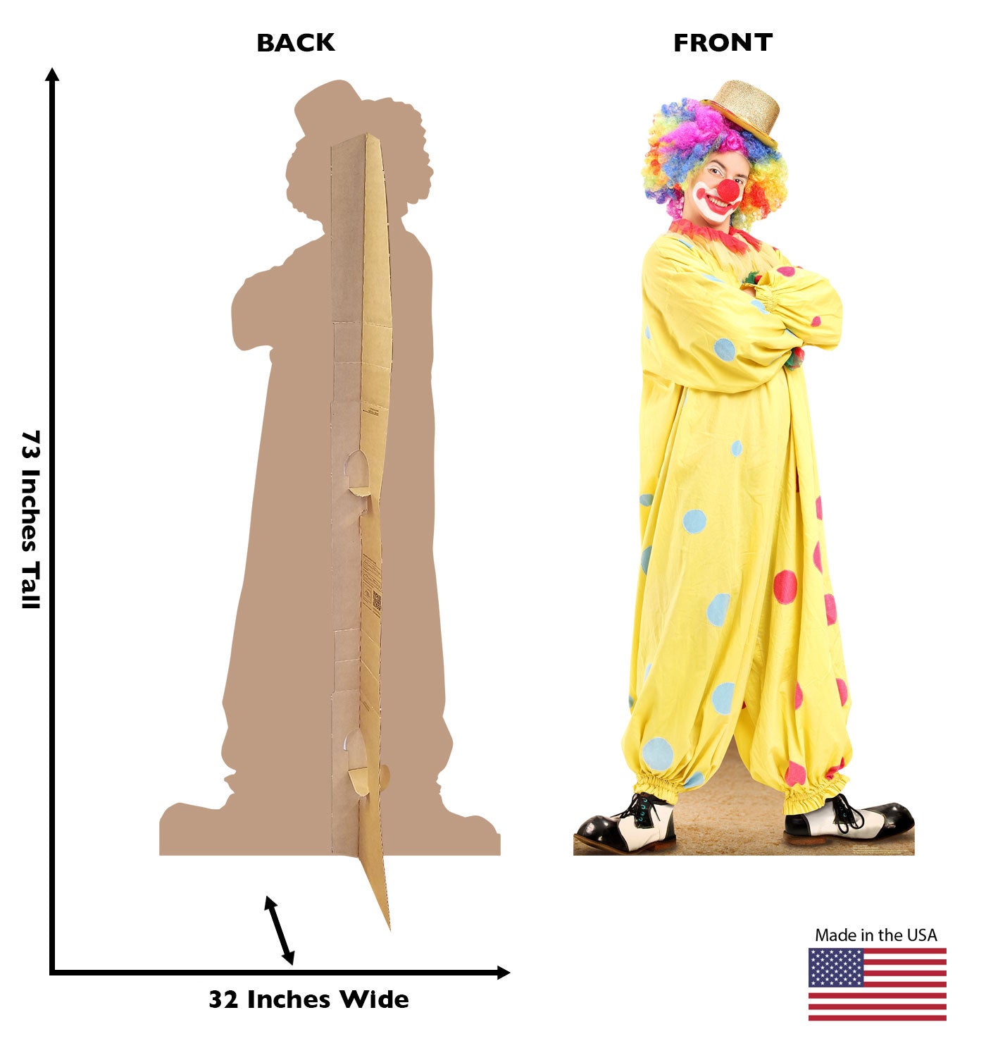 Life-Size Circus Clown Cardboard Cutout - All Cutouts