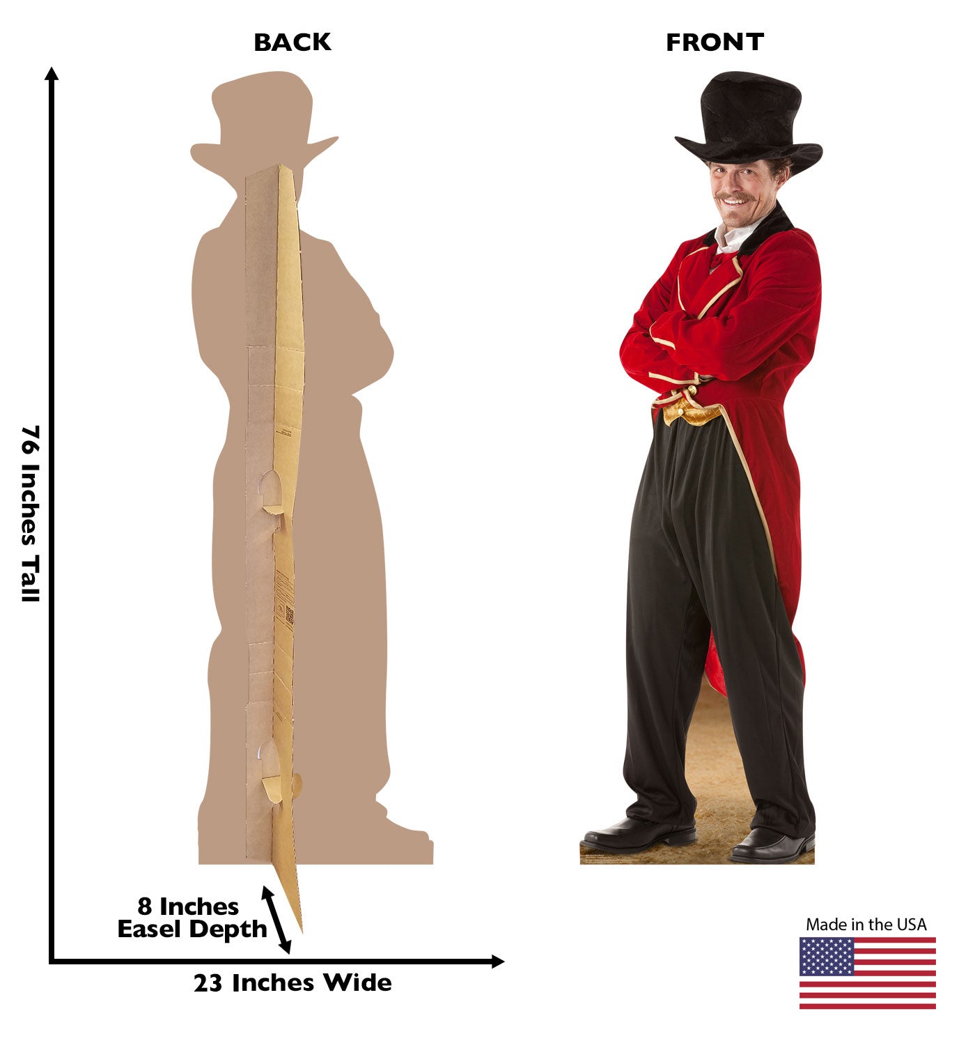 Life-Size Circus Ring Master Cardboard Cutout - All Cutouts