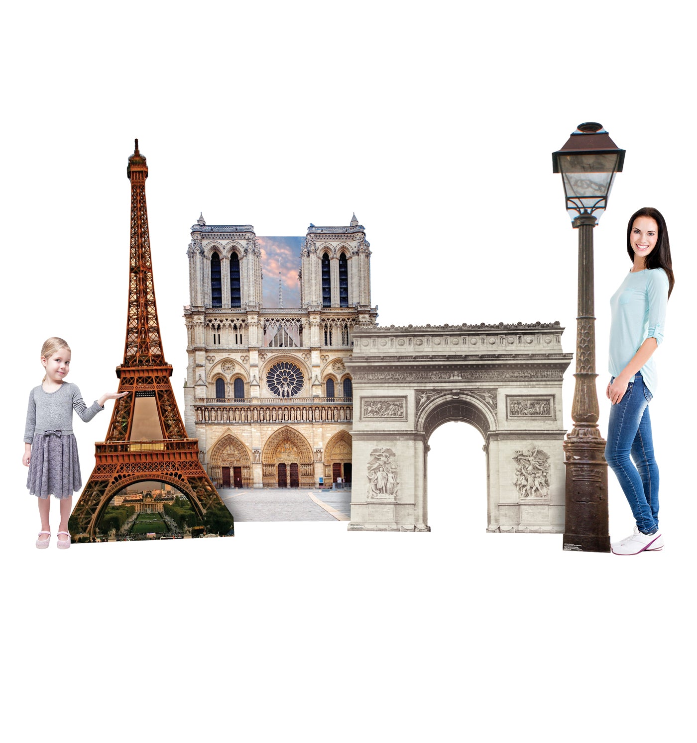 Paris Landmark Set 2 Cardboard Standee - All Cutouts