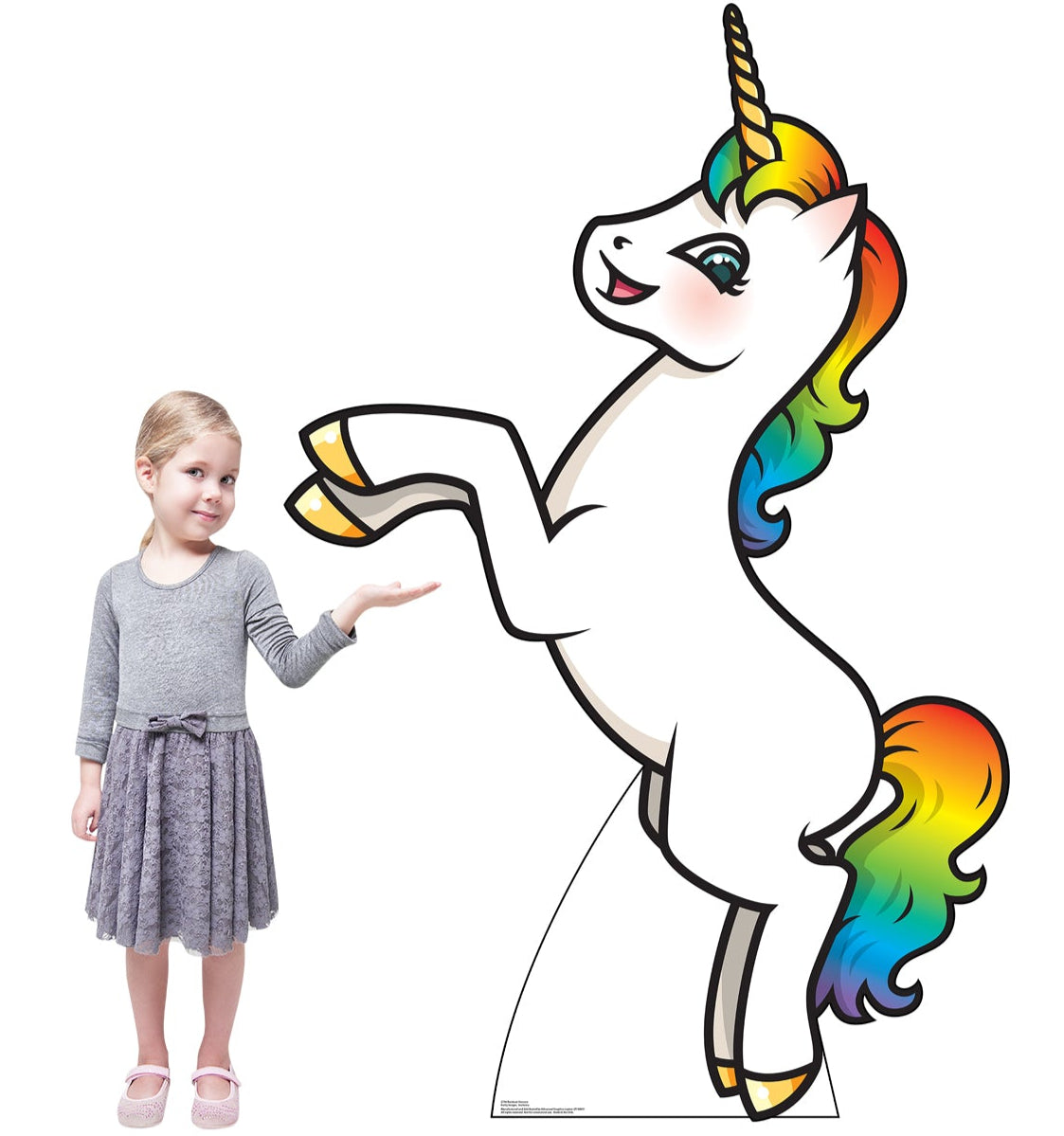 Life-Size Rainbow Unicorn Cardboard Cutout - All Cutouts