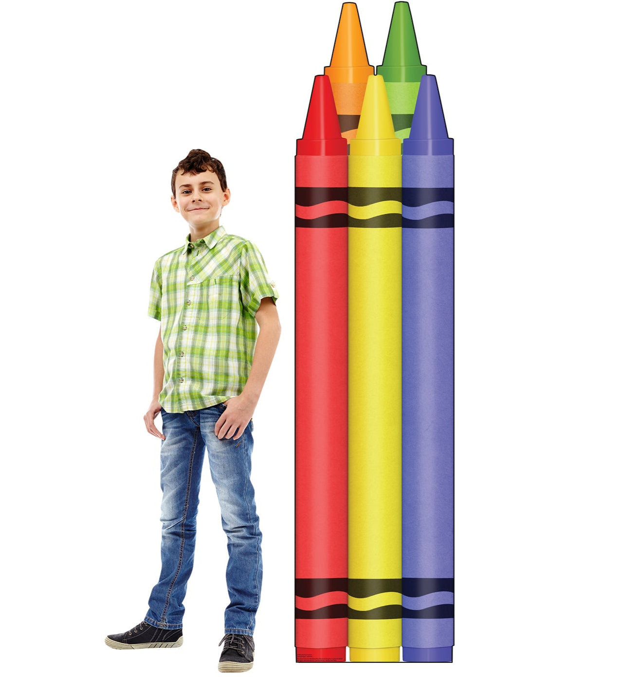 Life-Size Coloring Crayons Cardboard Cutout - All Cutouts
