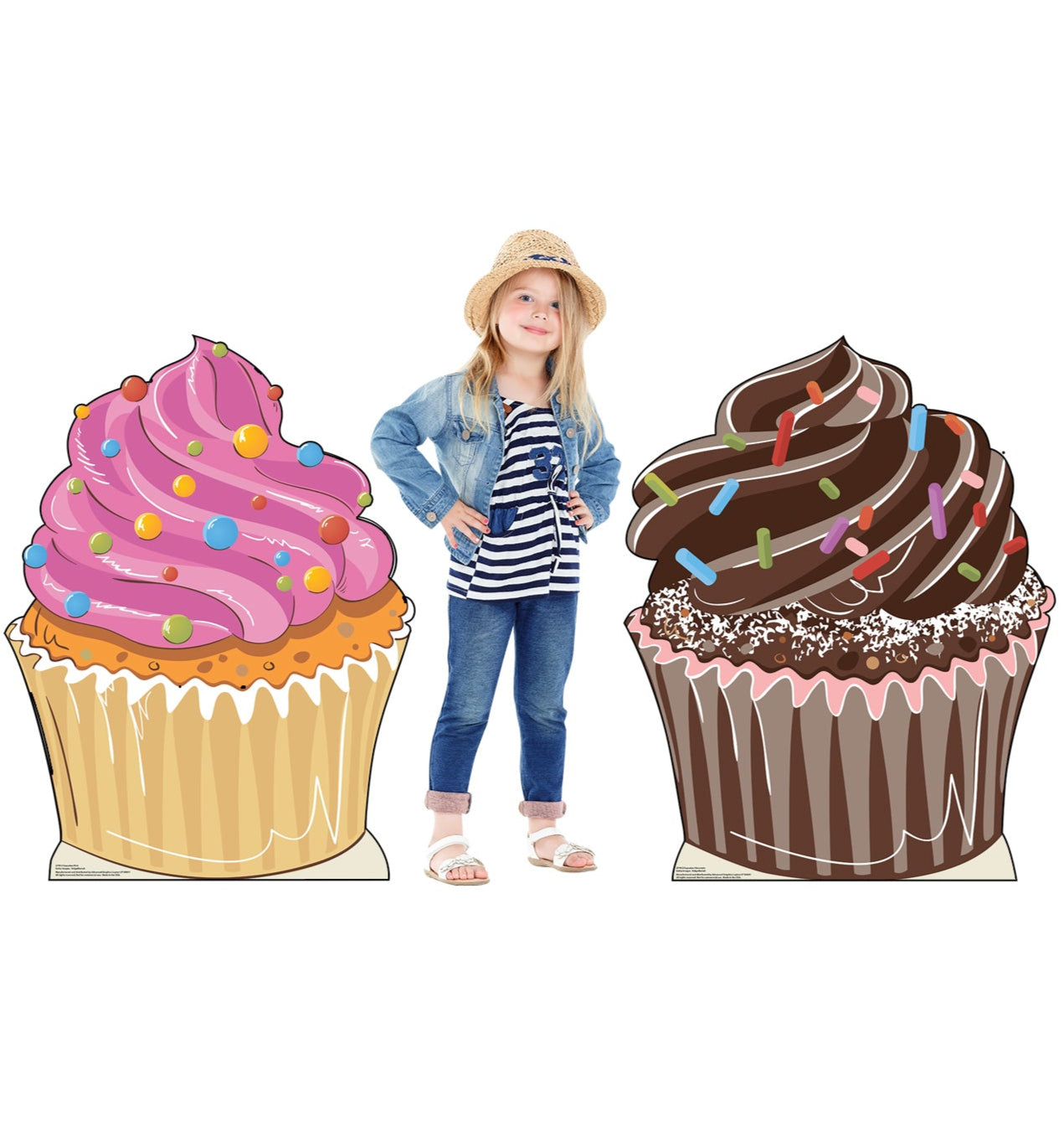Life-Size Cupcakes with Model Cardboard Cutout - All Cutouts