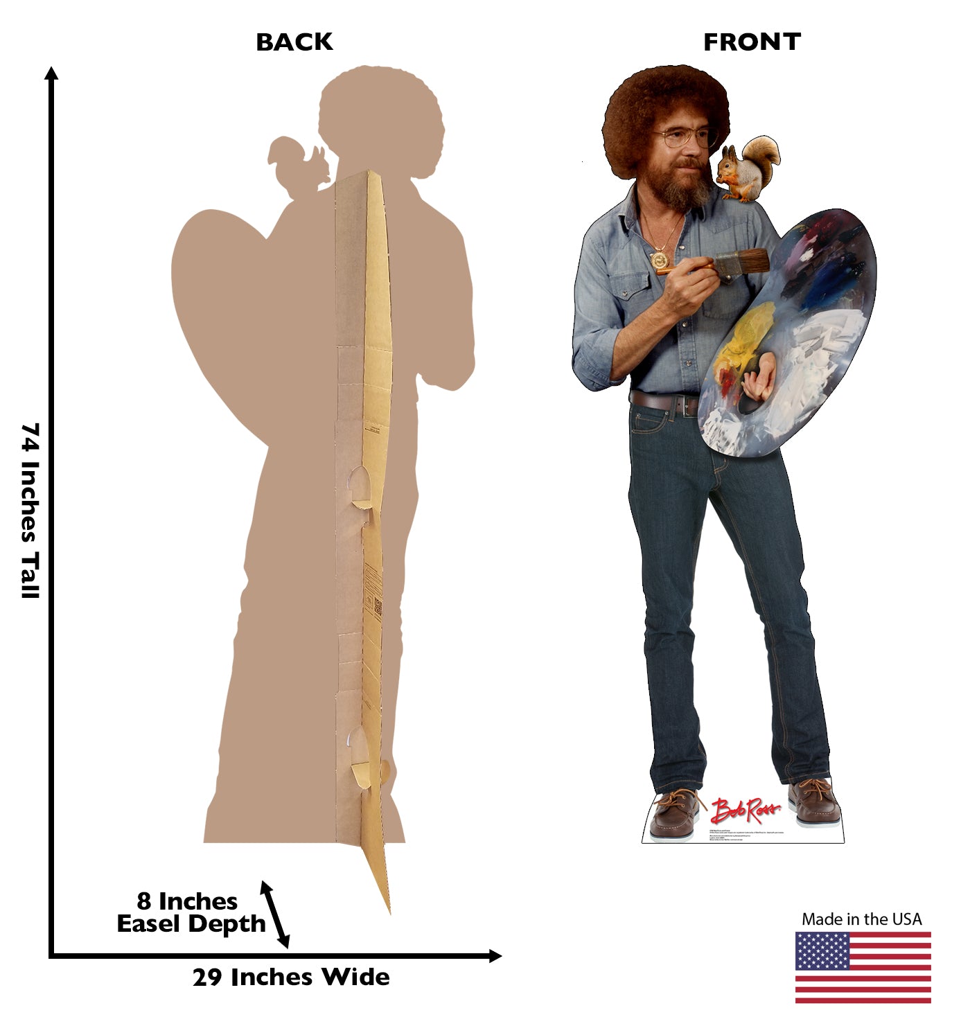 Life-Size Bob Ross and Friend Cardboard Cutout - All Cutouts