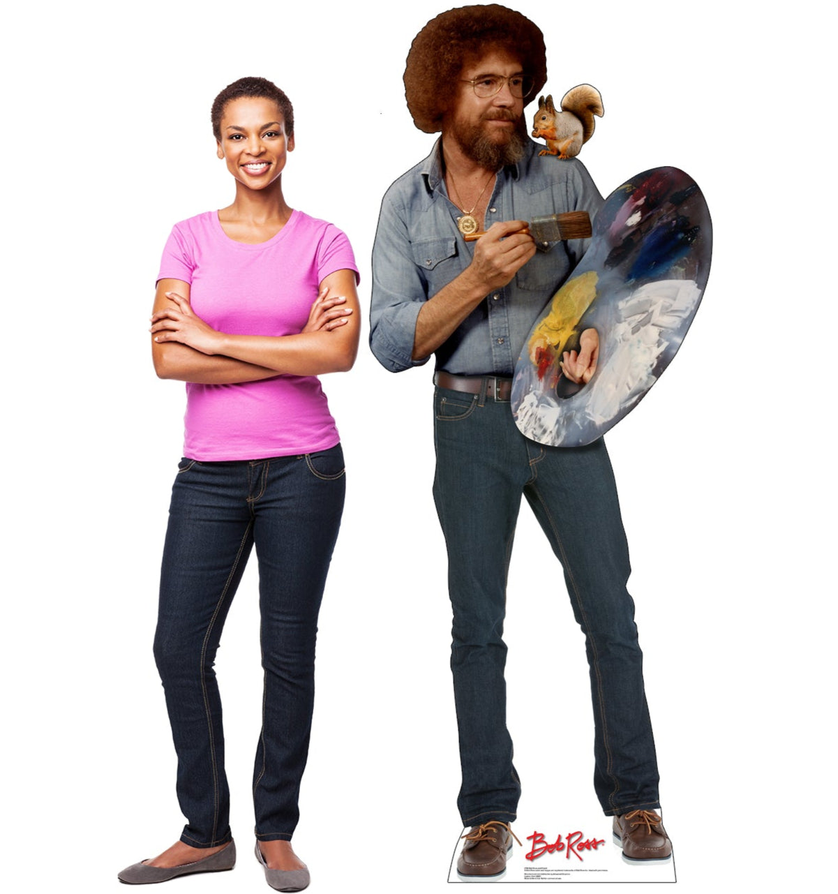 Life-Size Bob Ross and Friend Cardboard Cutout - All Cutouts