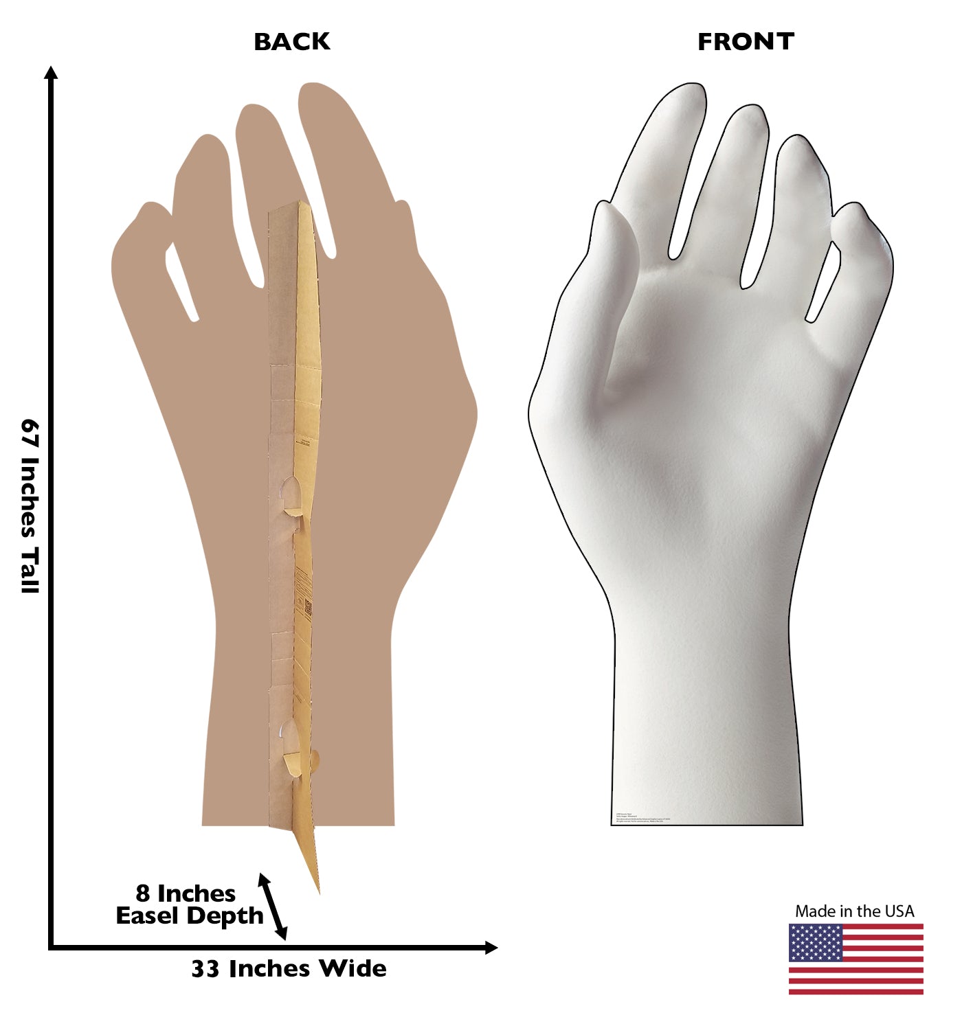 Life-Size Ceramic Hand Cardboard Cutout - All Cutouts