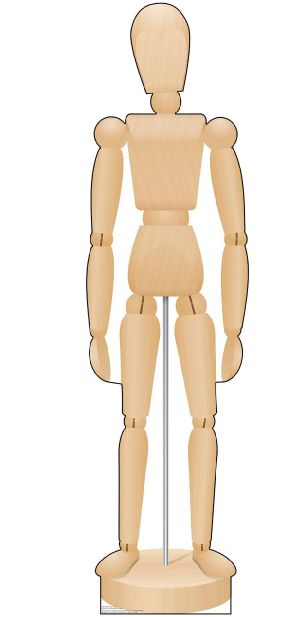 Life-Size Wooden Mannequin Cardboard Cutout - All Cutouts