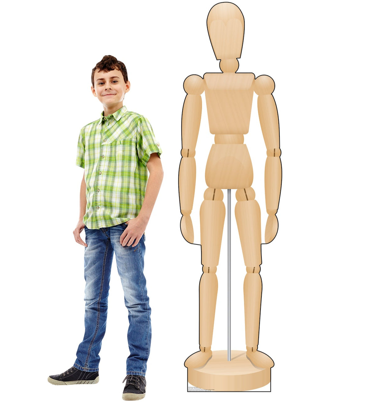 Life-Size Wooden Mannequin Cardboard Cutout - All Cutouts