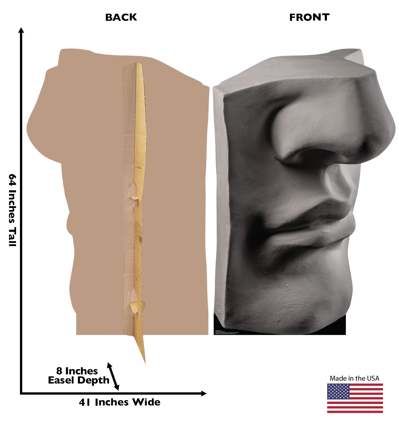 Life-Size Plaster Face Cardboard Cutout - All Cutouts
