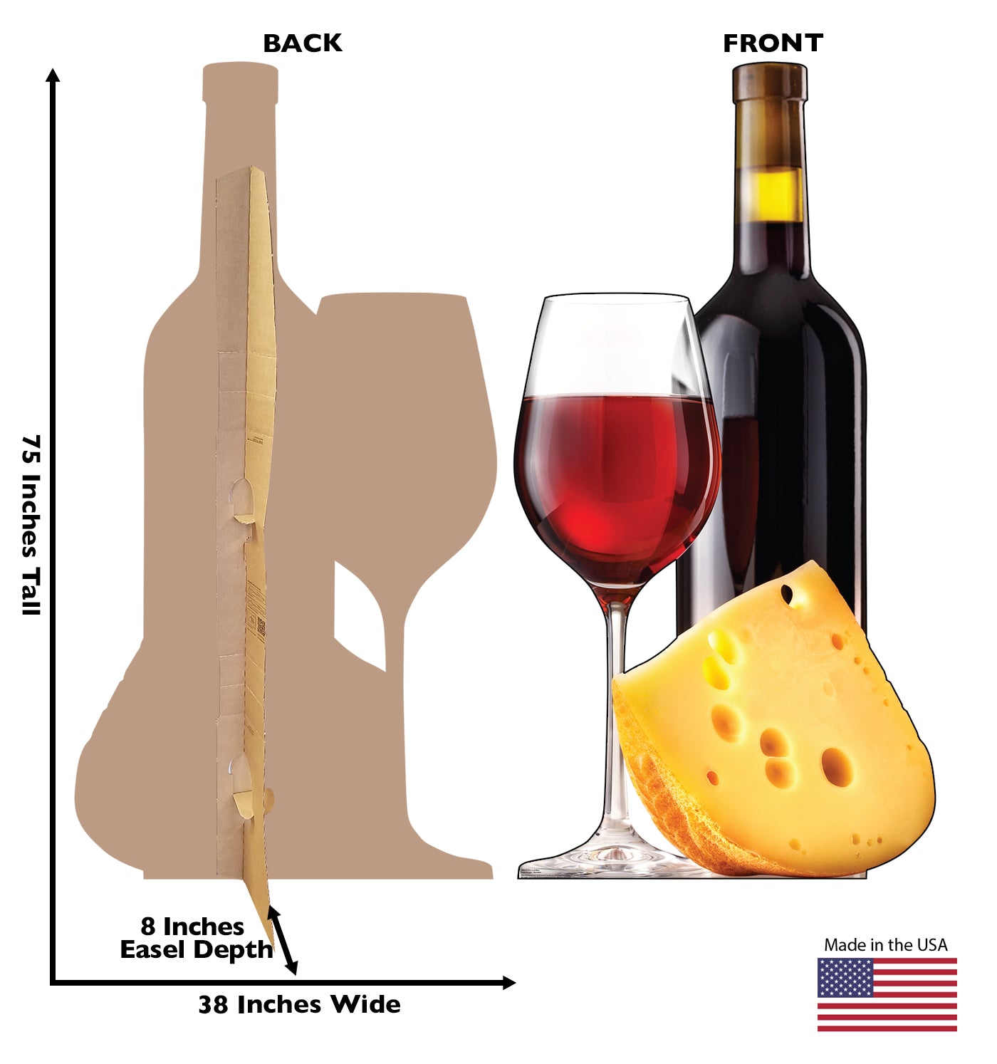 Life-Size Cheese and Wine Cardboard Cutout - All Cutouts