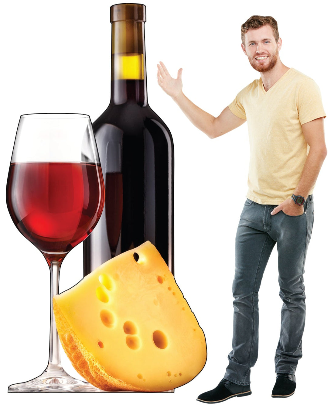 Life-Size Cheese and Wine Cardboard Cutout - All Cutouts