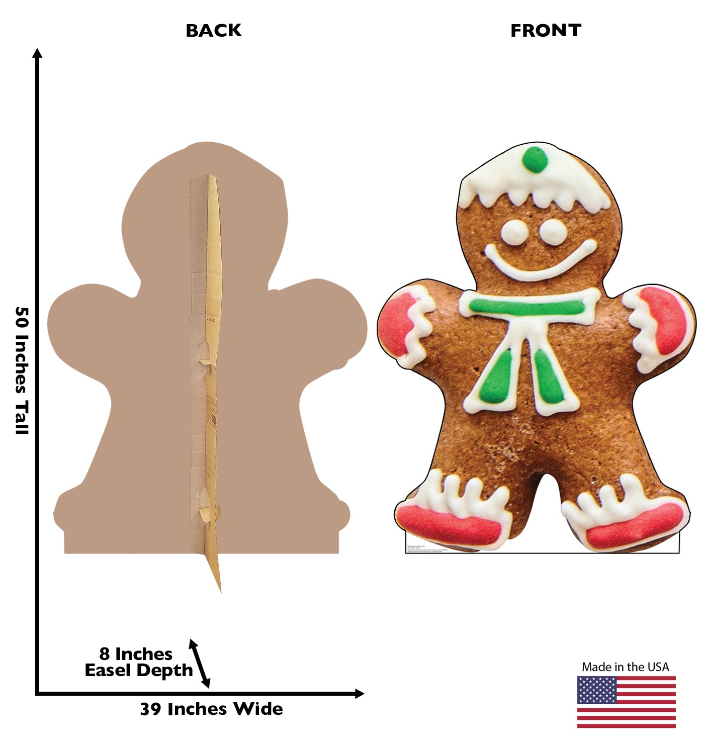 Life-Size Gingerbread Man Cookie Cardboard Cutout - All Cutouts