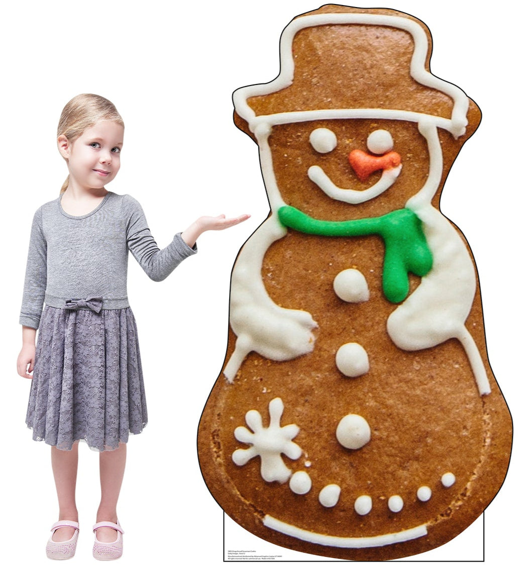 Life-Size Gingerbread Snowman Cookie Cardboard Cutout - All Cutouts