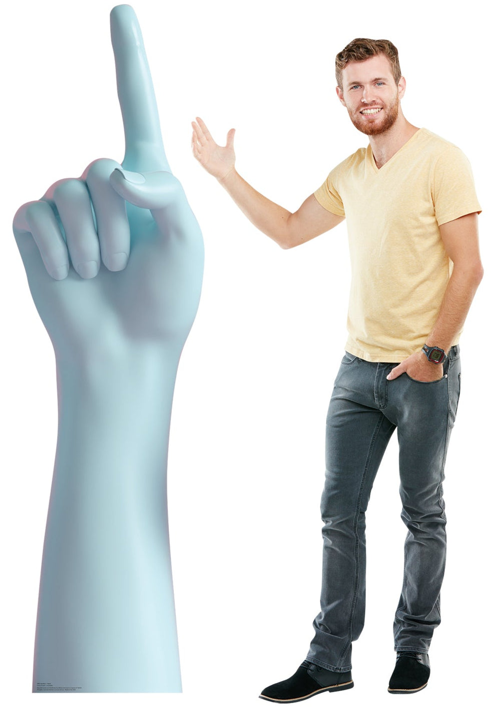 Life-Size Number 1 Hand Cardboard Cutout - All Cutouts