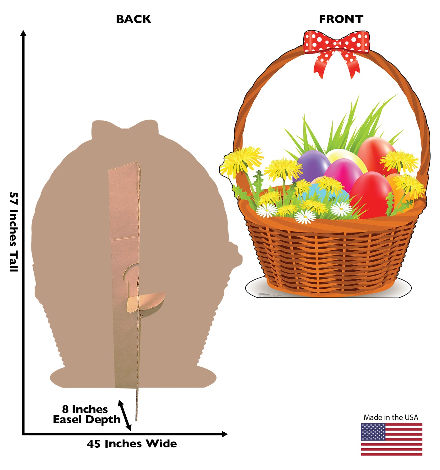 Life-Size Easter Basket Cardboard Cutout - All Cutouts