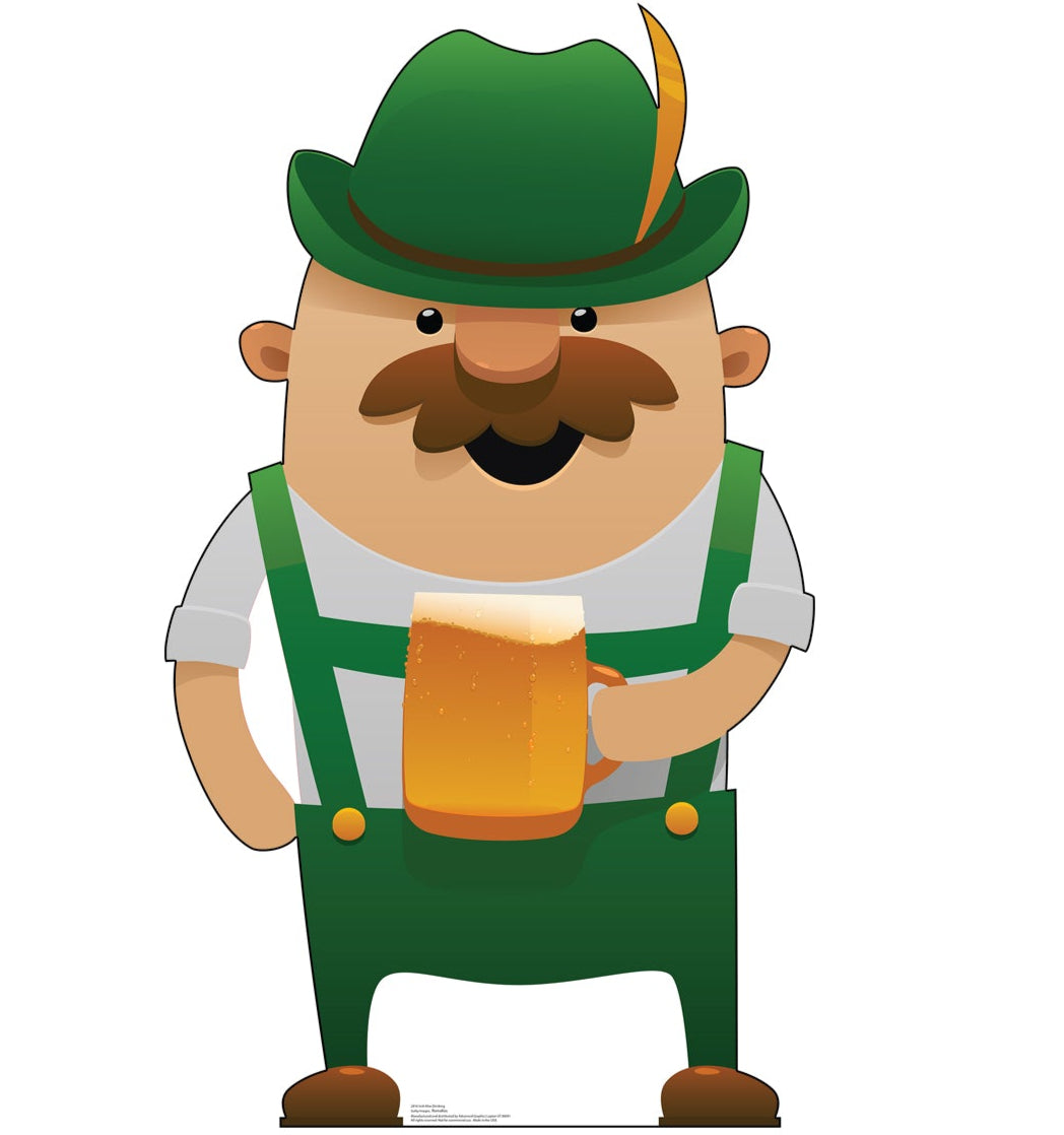 Life-Size Irish Man Drinking Cardboard Cutout - All Cutouts