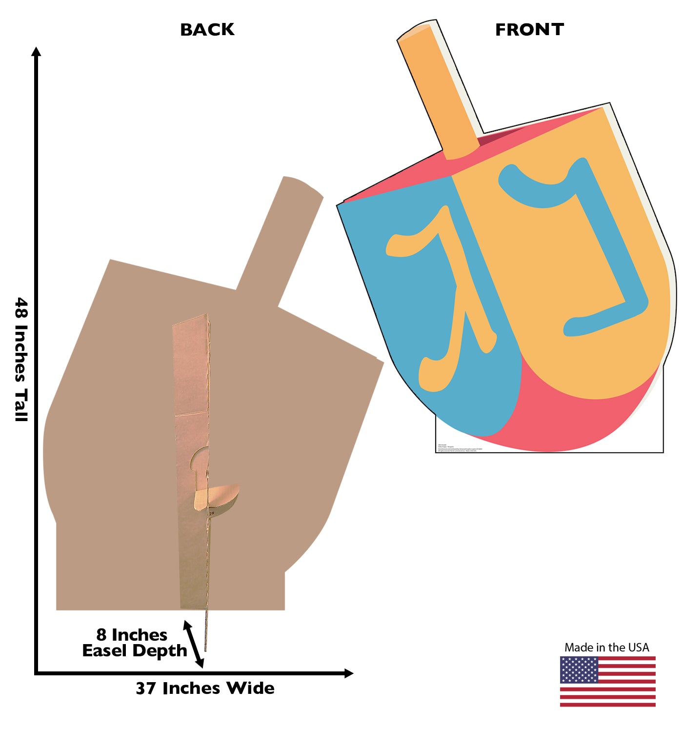 Life-Size Dreidel Cardboard Cutout - All Cutouts
