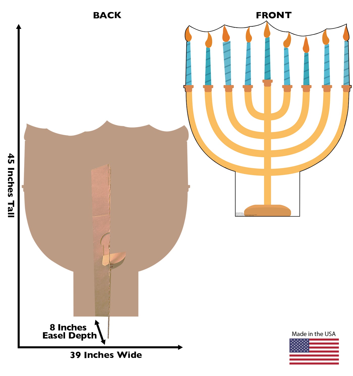 Life-Size Hanukkah Menorah Cardboard Cutout - All Cutouts
