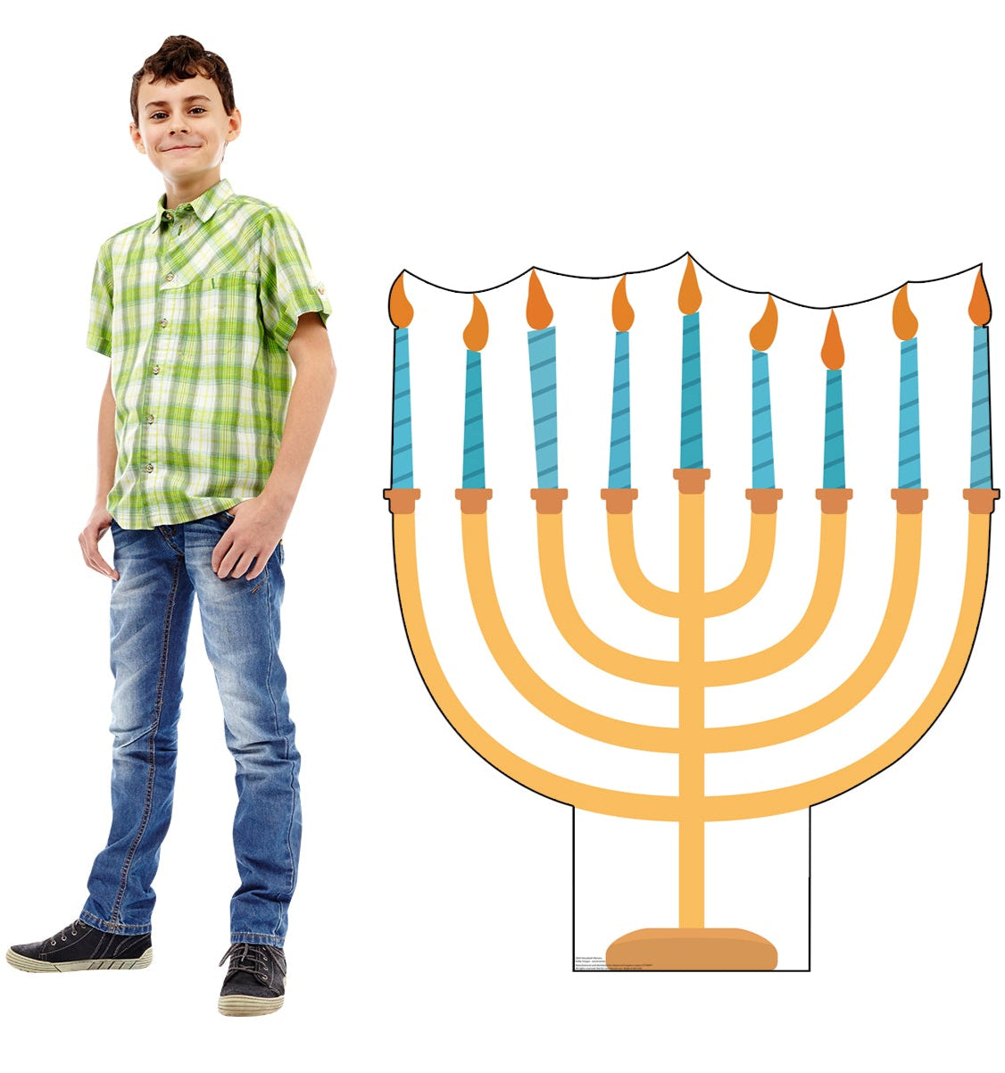 Life-Size Hanukkah Menorah Cardboard Cutout - All Cutouts