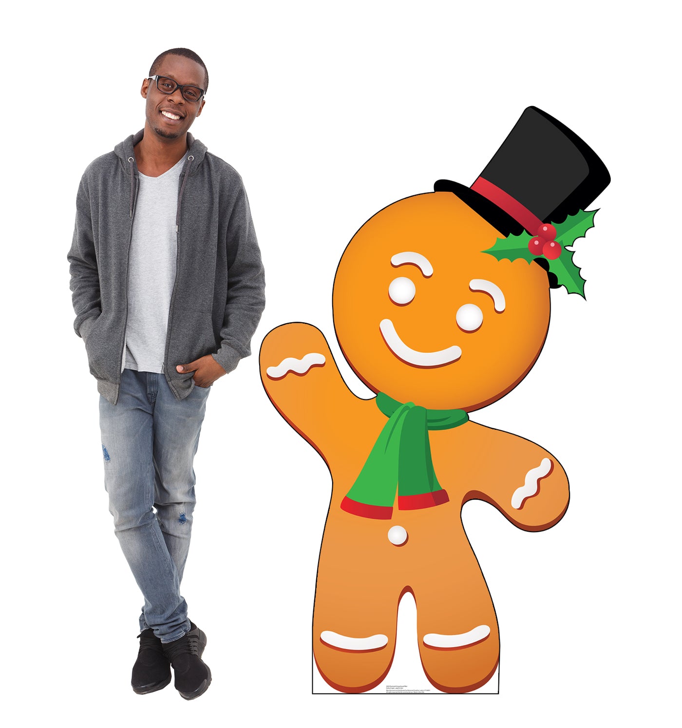 Life-Size Illustrated Gingerbread Man Cardboard Cutout - All Cutouts