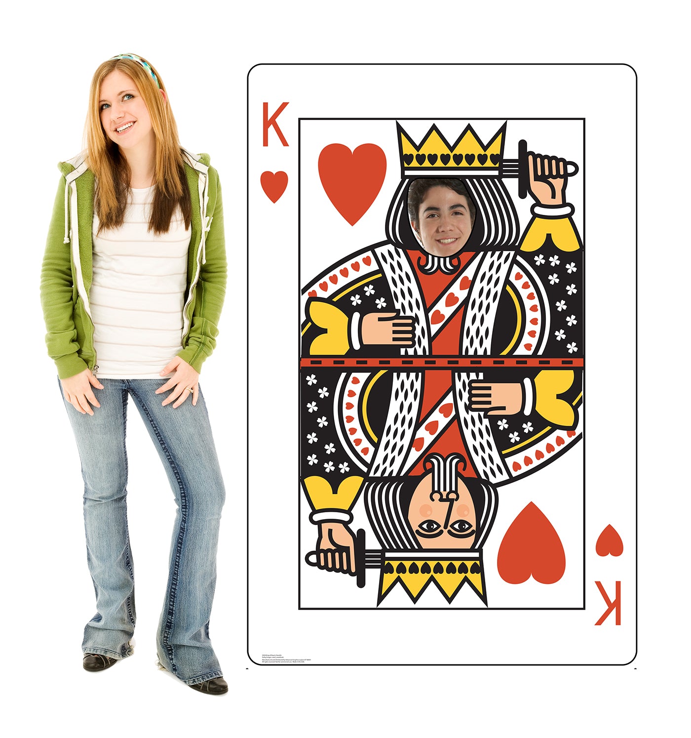 Life-Size King of Hearts Card Stand-In - All Cutouts