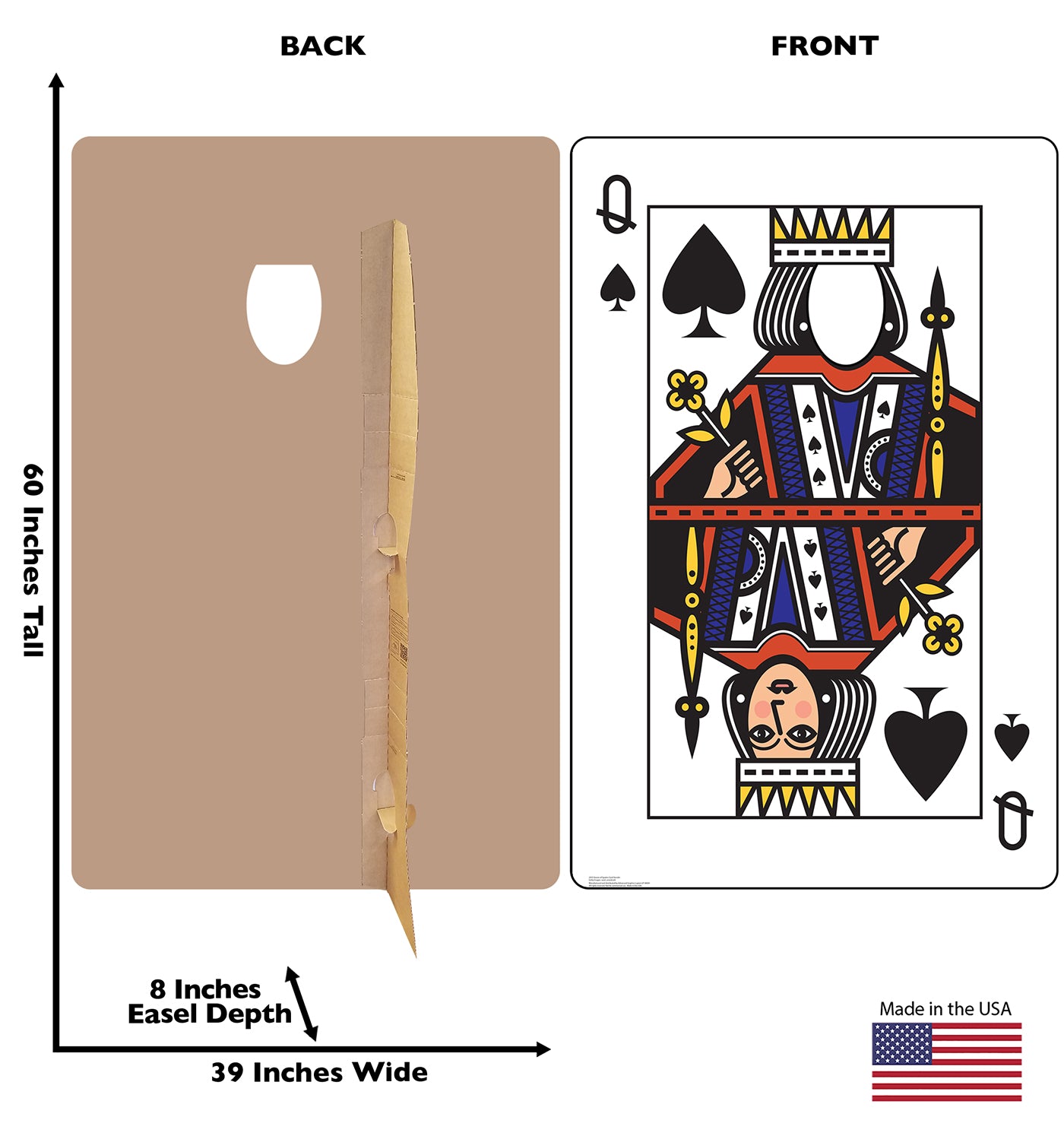 Life-Size Queen of Spades Card Cardboard Cutout - All Cutouts