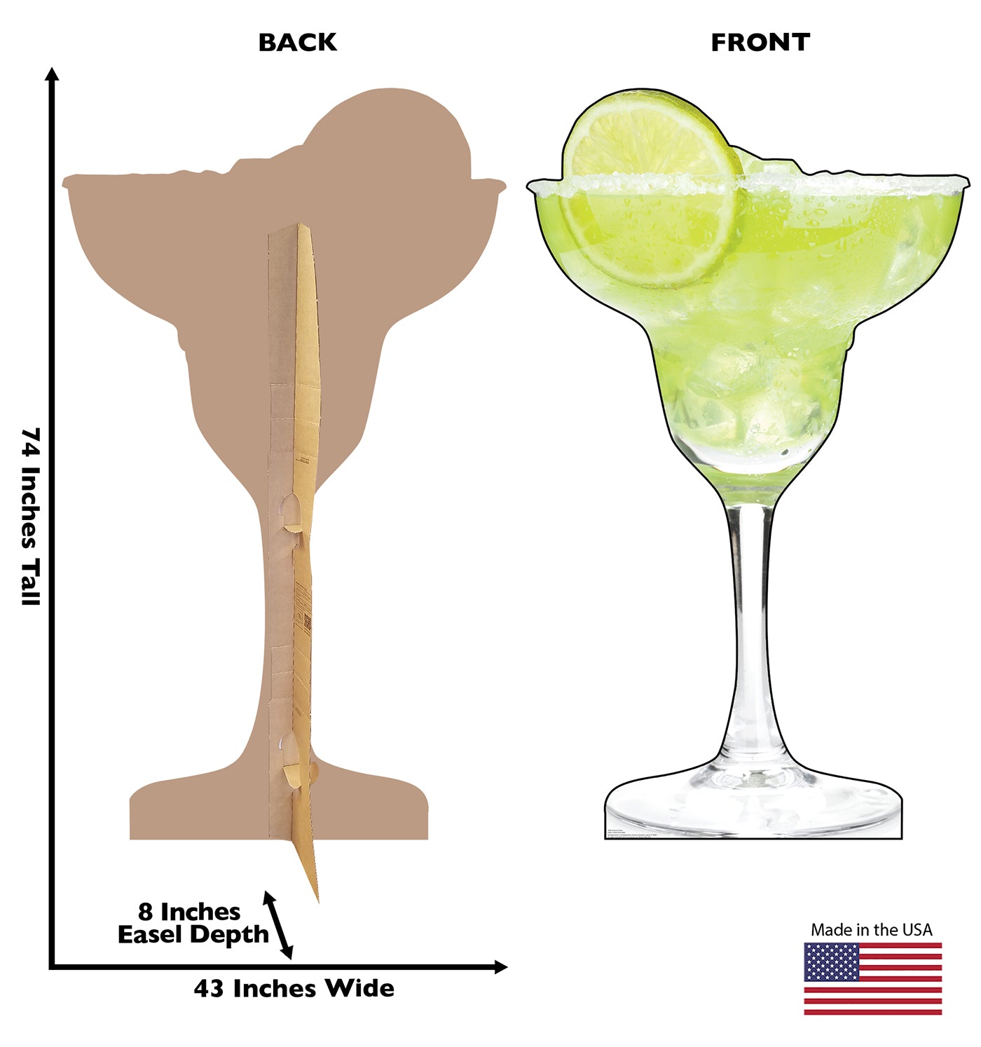 Life-Size Margarita Glass Cardboard Cutout - All Cutouts