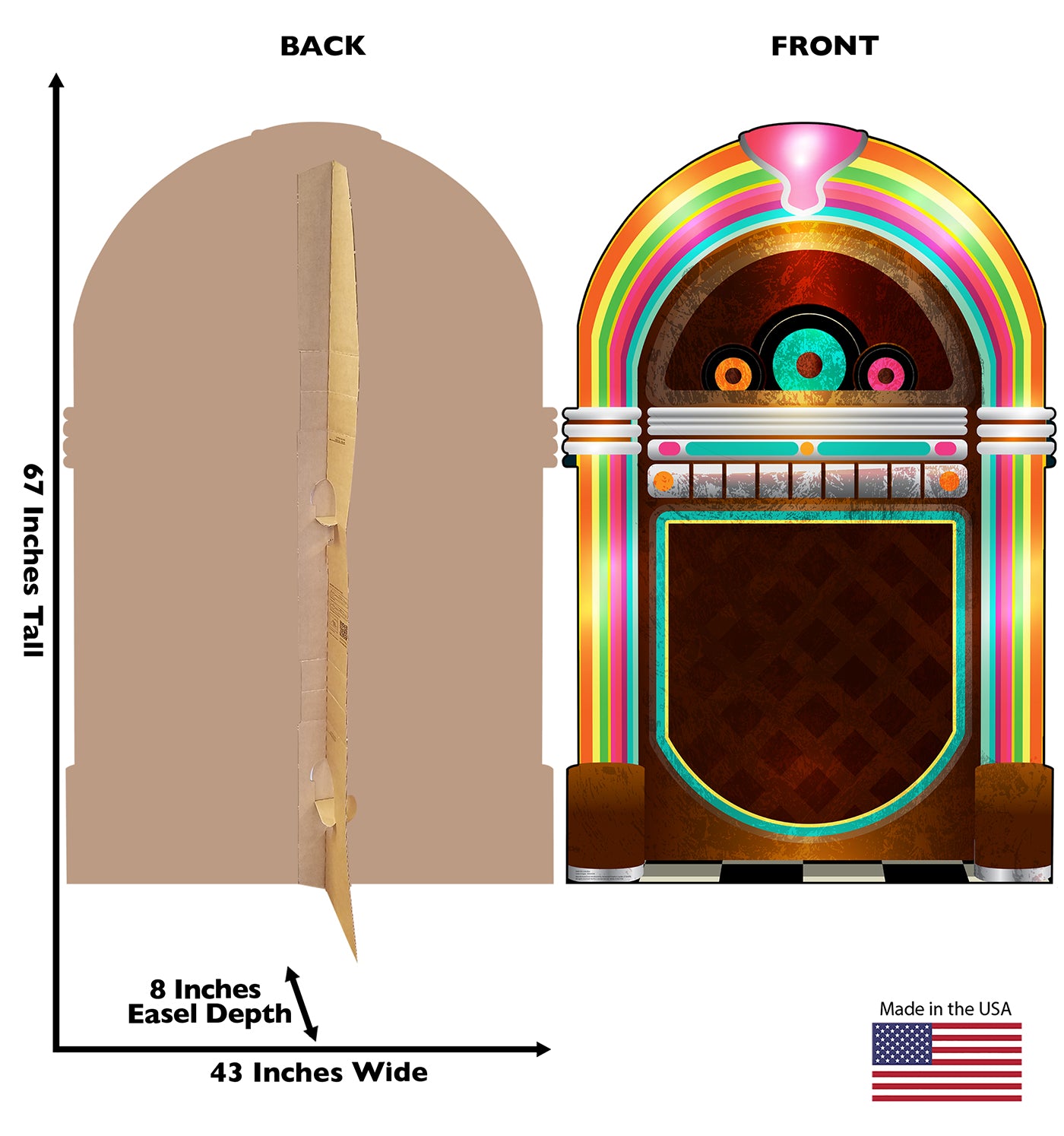 Life-Size 50s Jukebox Cardboard Cutout - All Cutouts