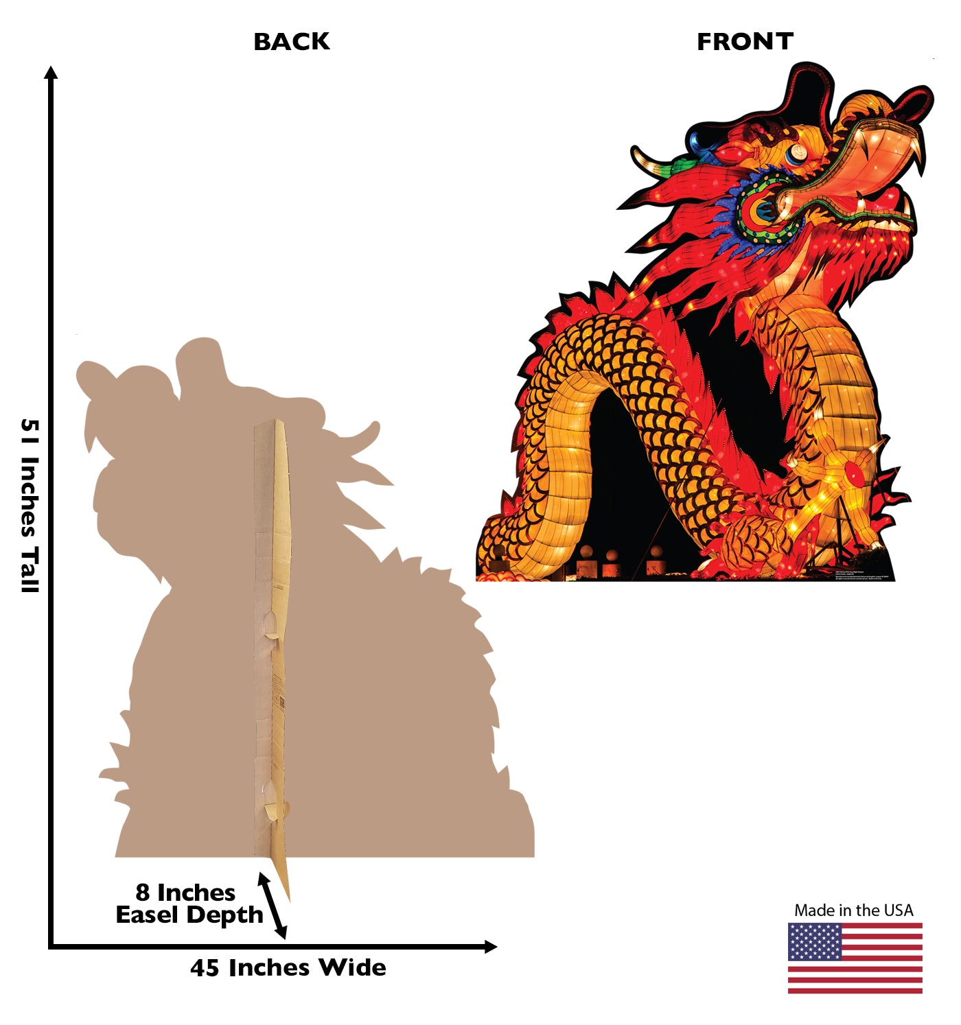 Life-Size Chinese New Year Night Dragon Cardboard Cutout - All Cutouts