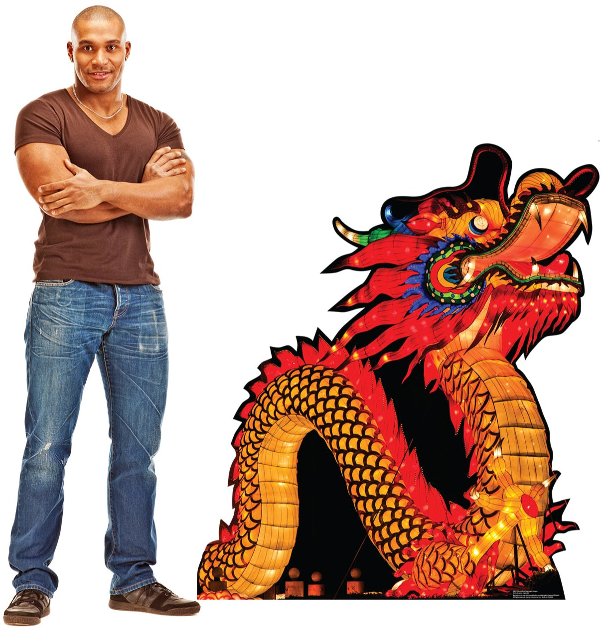 Life-Size Chinese New Year Night Dragon Cardboard Cutout - All Cutouts