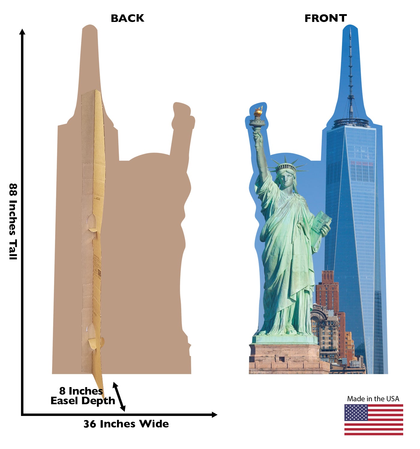 Life-Size New York Skyline Cardboard Cutout