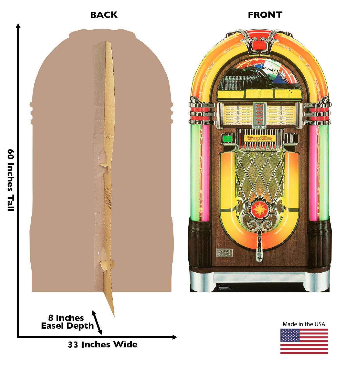 Life-size Wurlitzer Jukebox Cardboard Cutout - All Cutouts