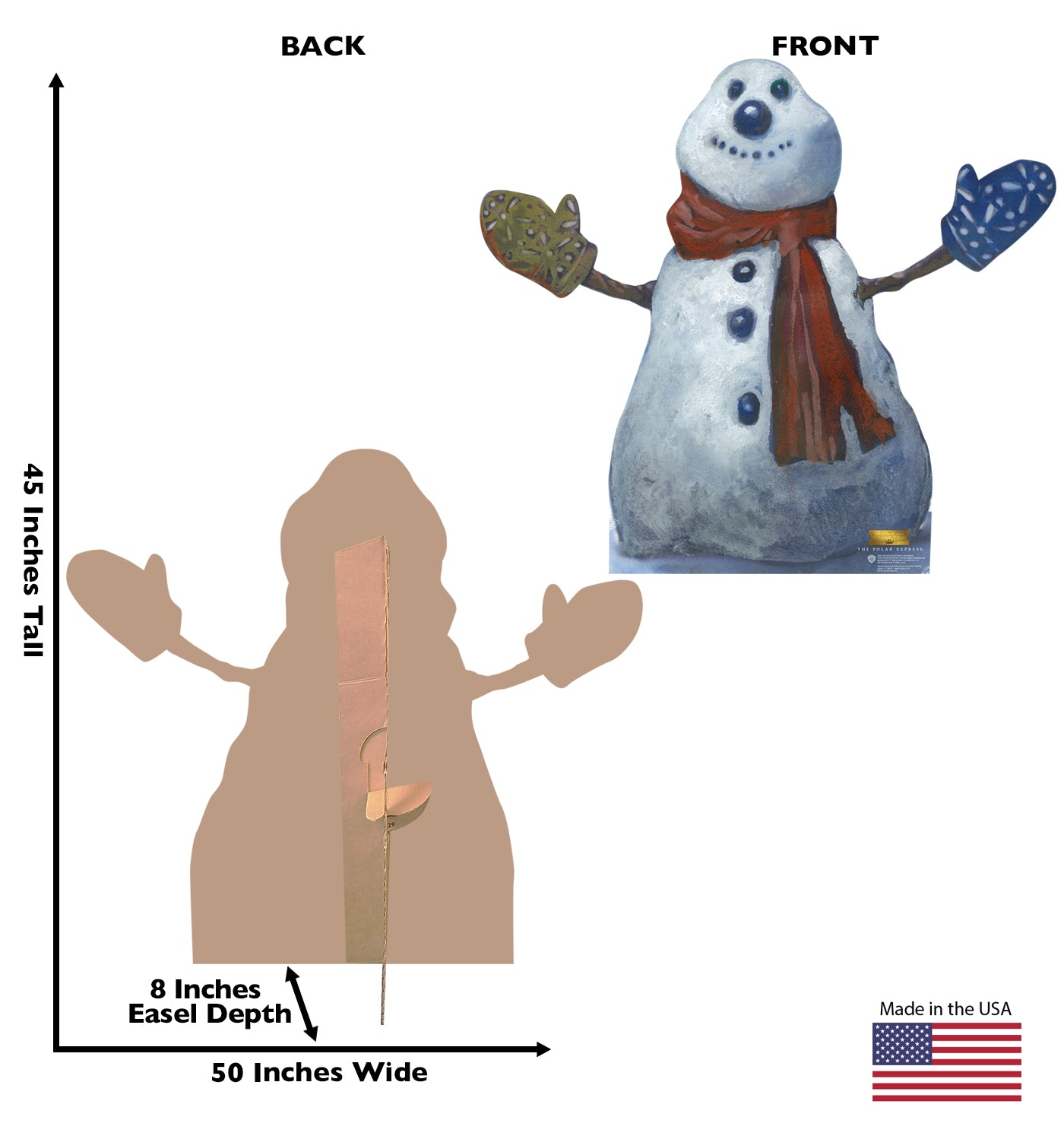 Life-Size Polar Express Snowman Cardboard Cutout - All Cutouts