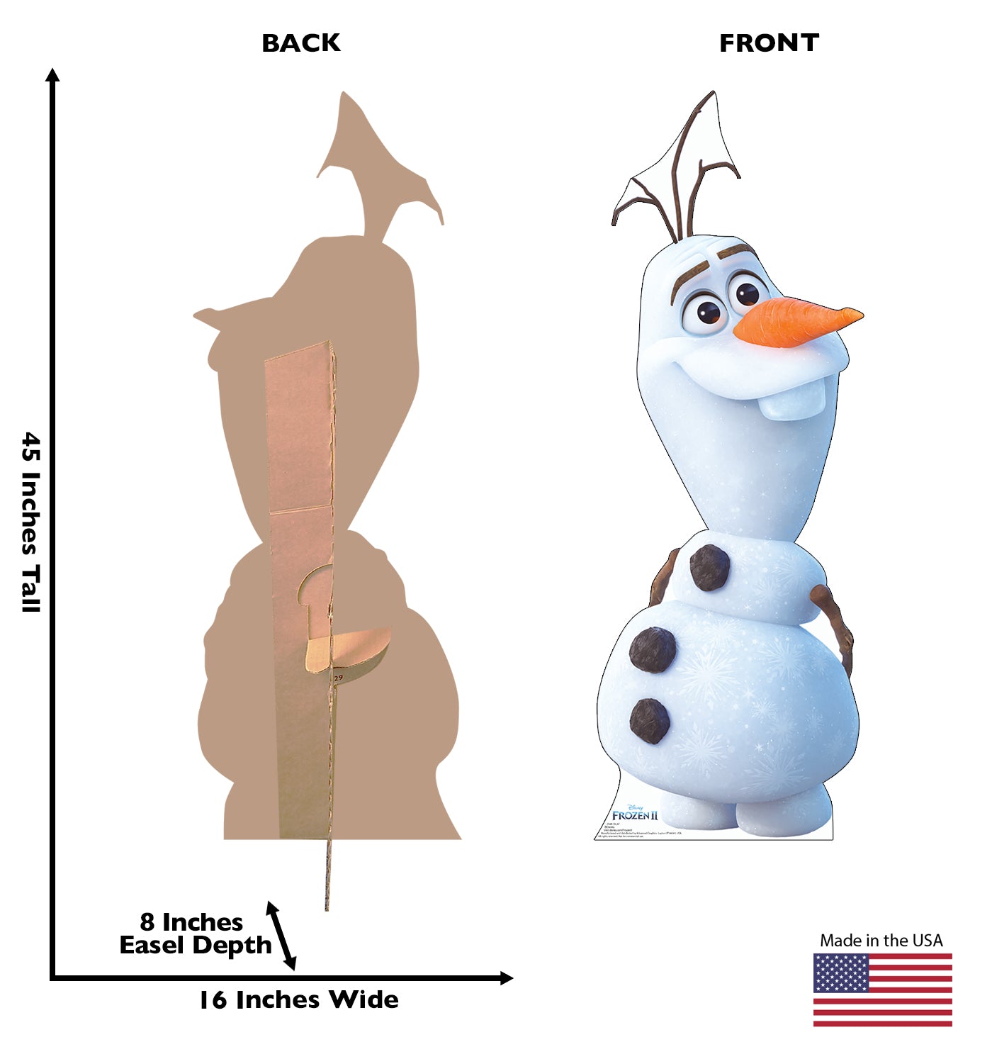 Life-Size Olaf (Frozen 2) Cardboard Cutout - All Cutouts