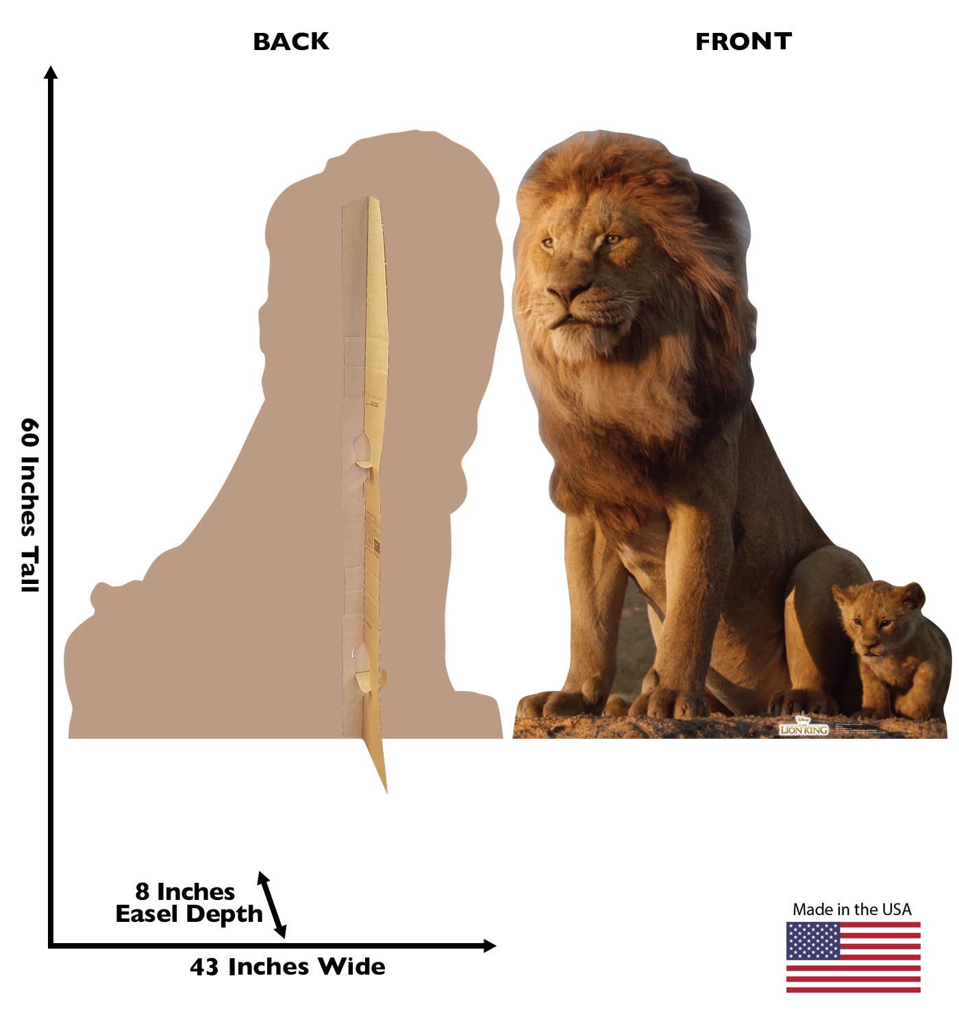 Life-Size King Mufasa & Young Simba Cardboard Cutout - All Cutouts