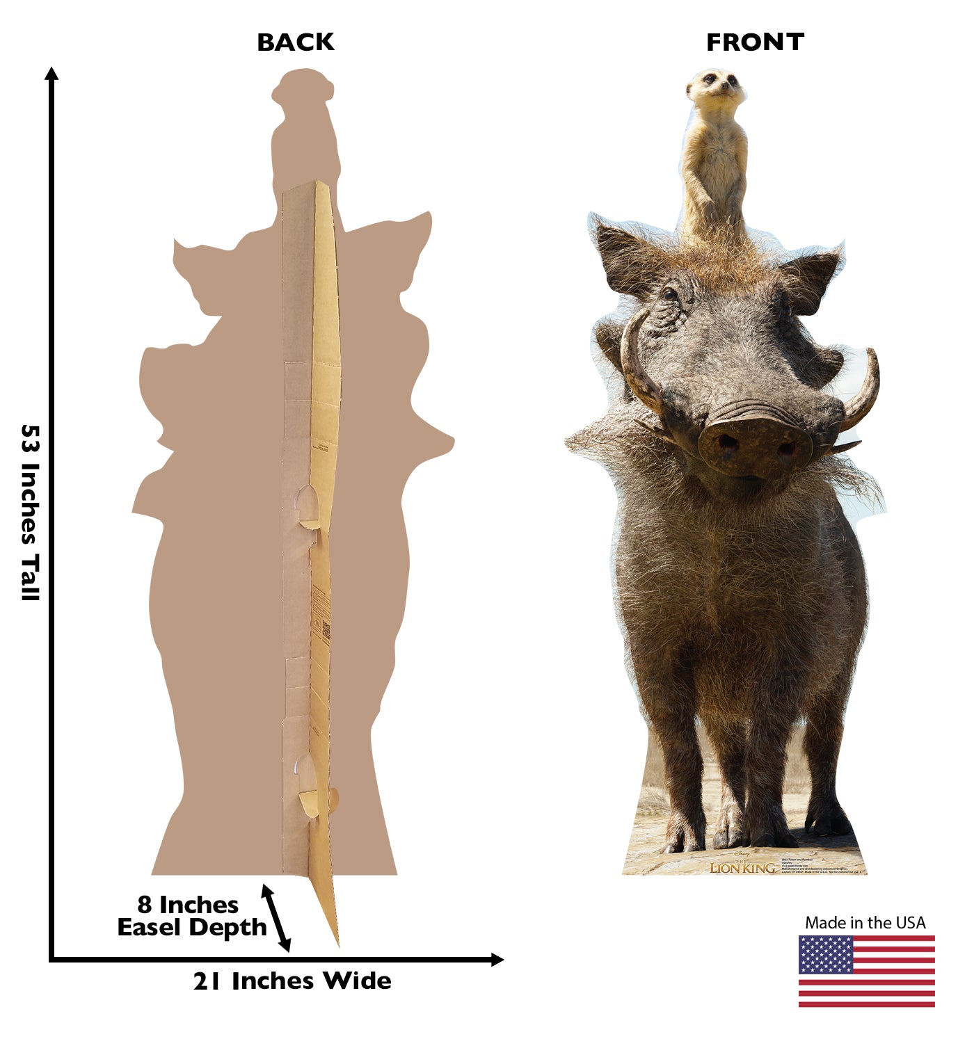 Life-Size Timon & Pumbaa Cardboard Cutout - All Cutouts