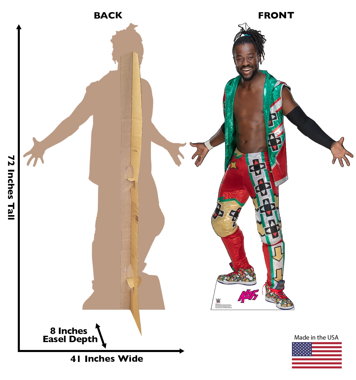 Life-Size Kofi Kingston WWE Cardboard Cutout - All Cutouts