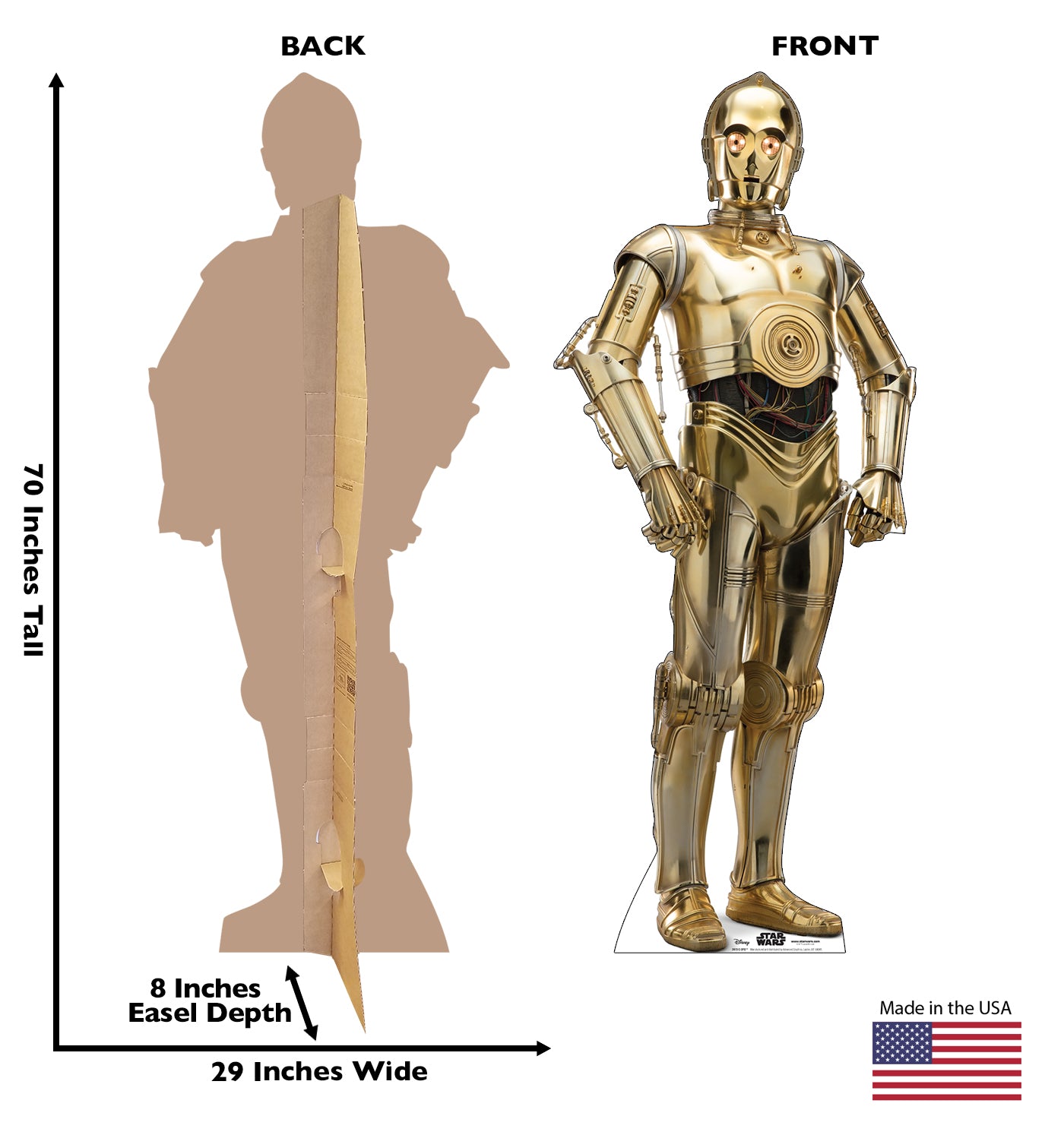 Life-Size C-3PO (Star Wars IX) Cardboard Cutout - All Cutouts