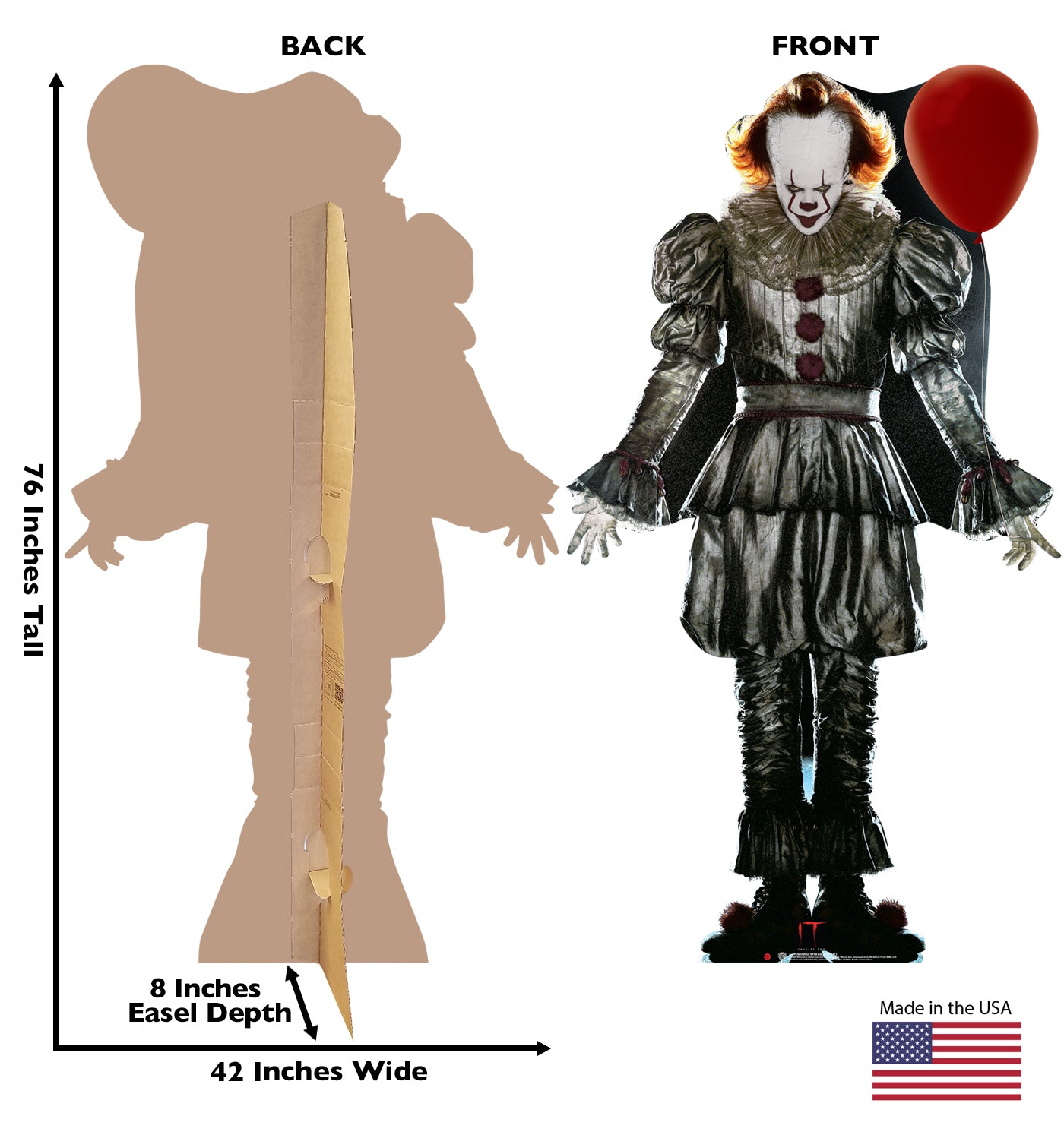 Life-Size Pennywise with Balloon (IT Chapter 2) Cardboard Cutout - All Cutouts