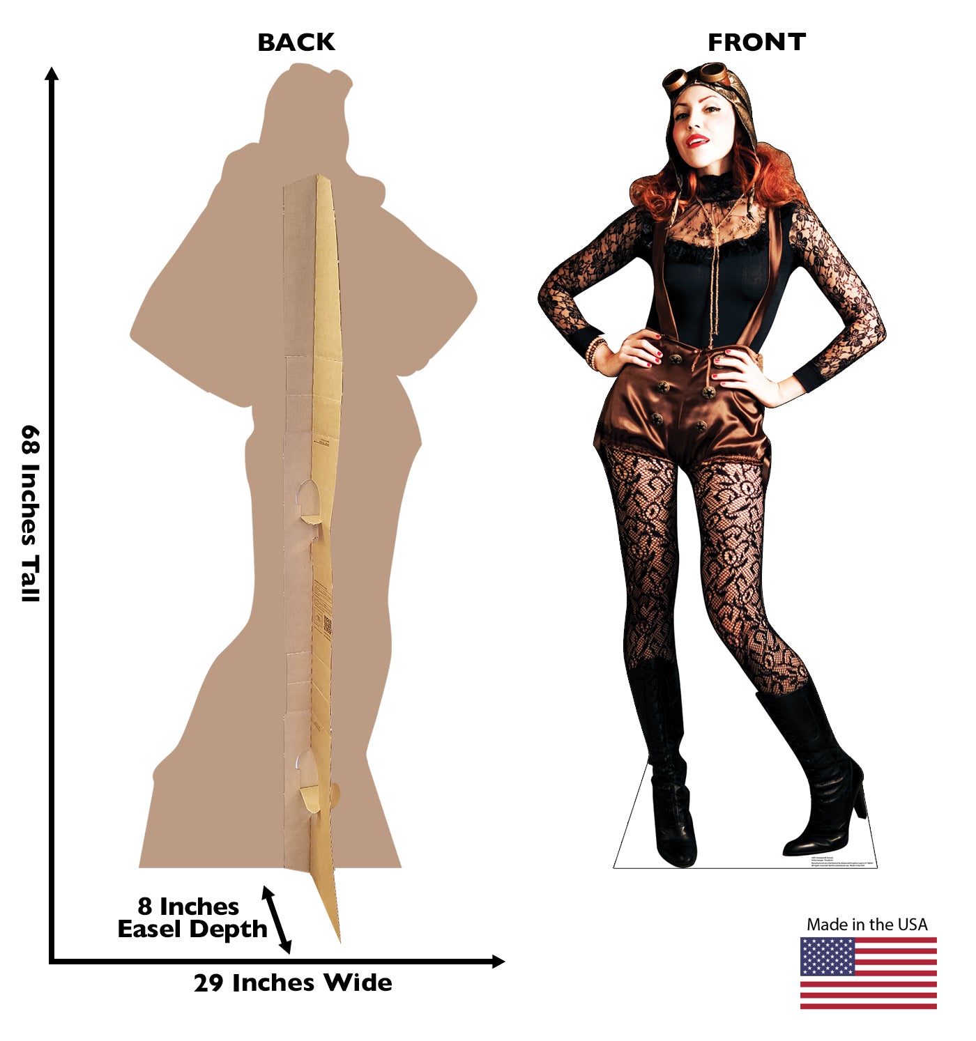 Life-Size Steampunk Female Cardboard Cutout - All Cutouts