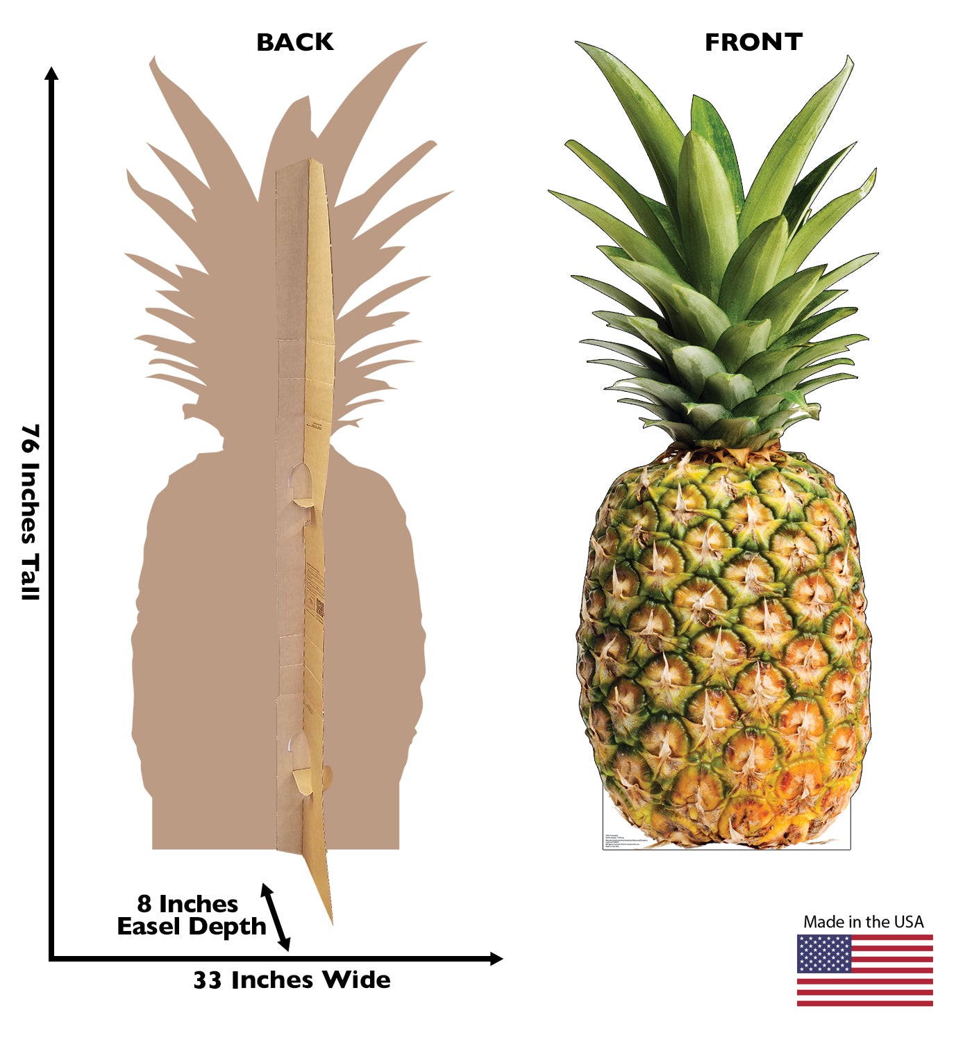 Life-Size Giant Pineapple Cardboard Cutout - All Cutouts